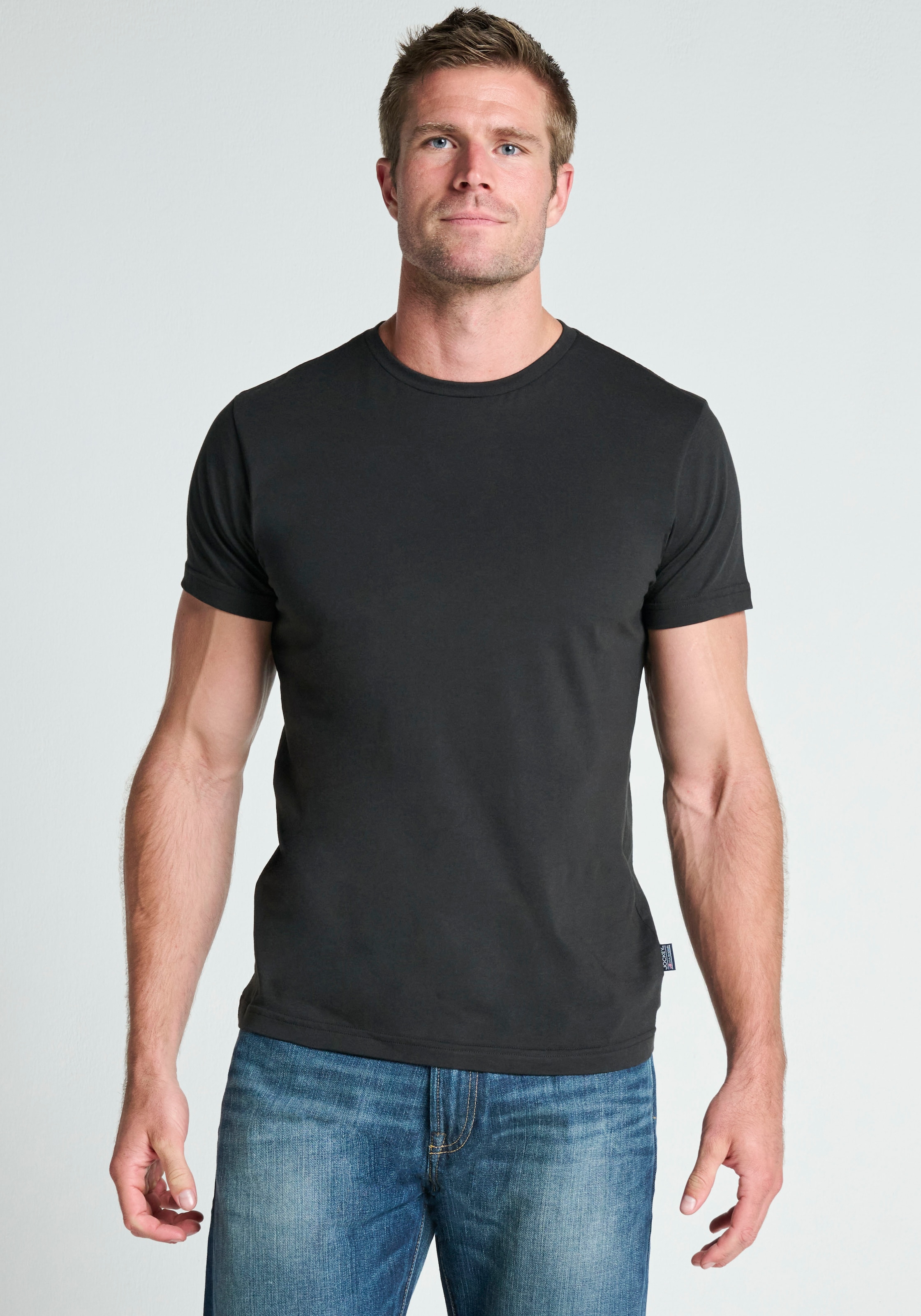 Jockey T-Shirt »American T-Shirt«, (2er Pack), weicher Single-Jersey aus Baumwolle für einen hervorragenden Sitz