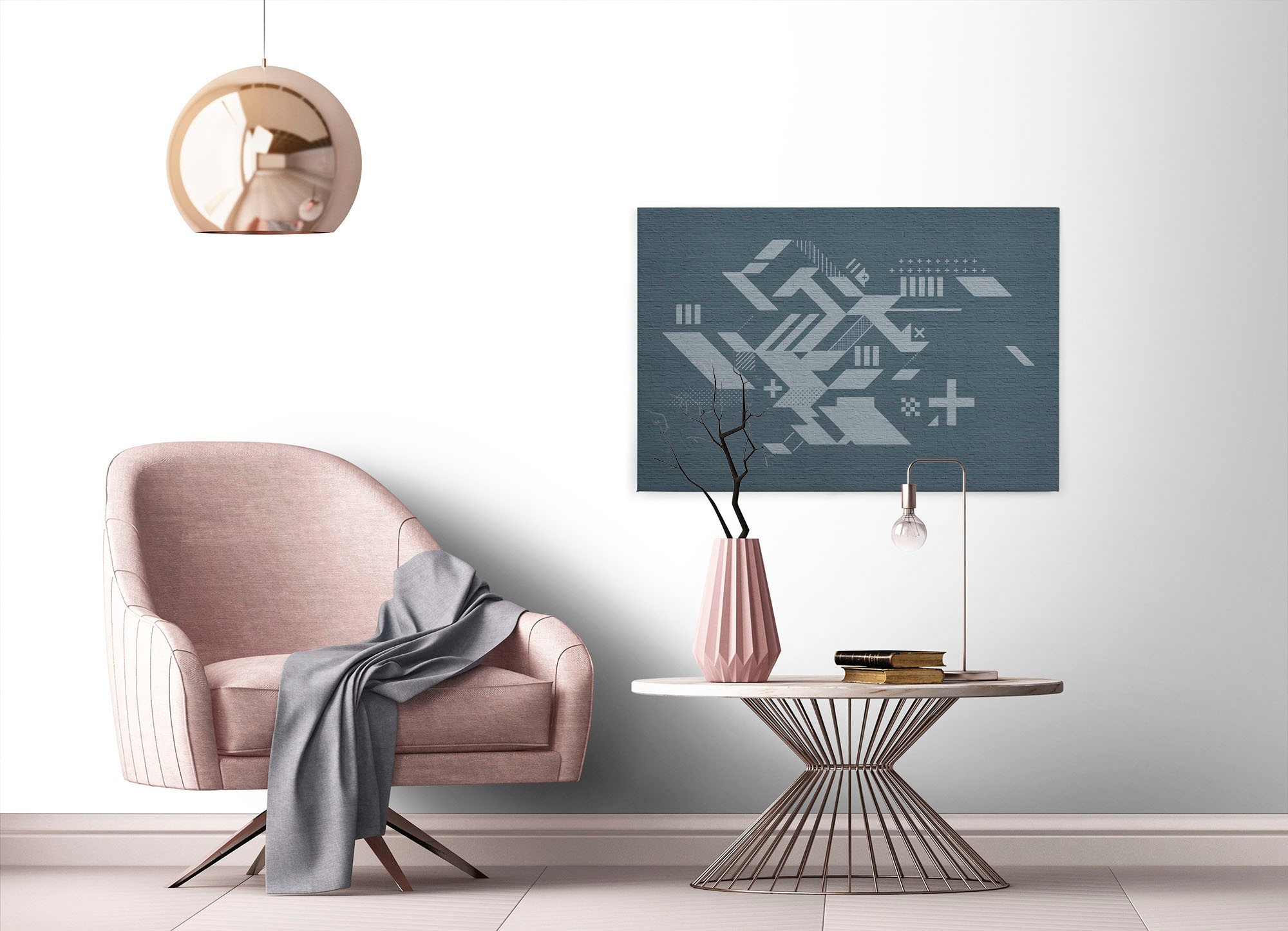 A.S. Création Leinwandbild »brick by brick«, Kunst-Abstrakt-Kinder, (1 St.), Keilrahmen Steinoptik Grafisch Geometrisch Leinwand-Bild Wohnzimmer