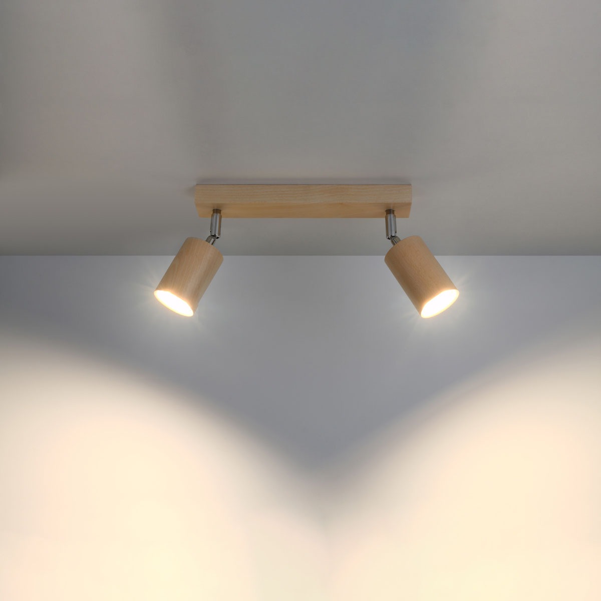 SOLLUX lighting Deckenleuchte »BERG«, 2 flammig, Leuchtmittel GU10 | ohne Leuchtmittel, Lampenschirm -Einstellung