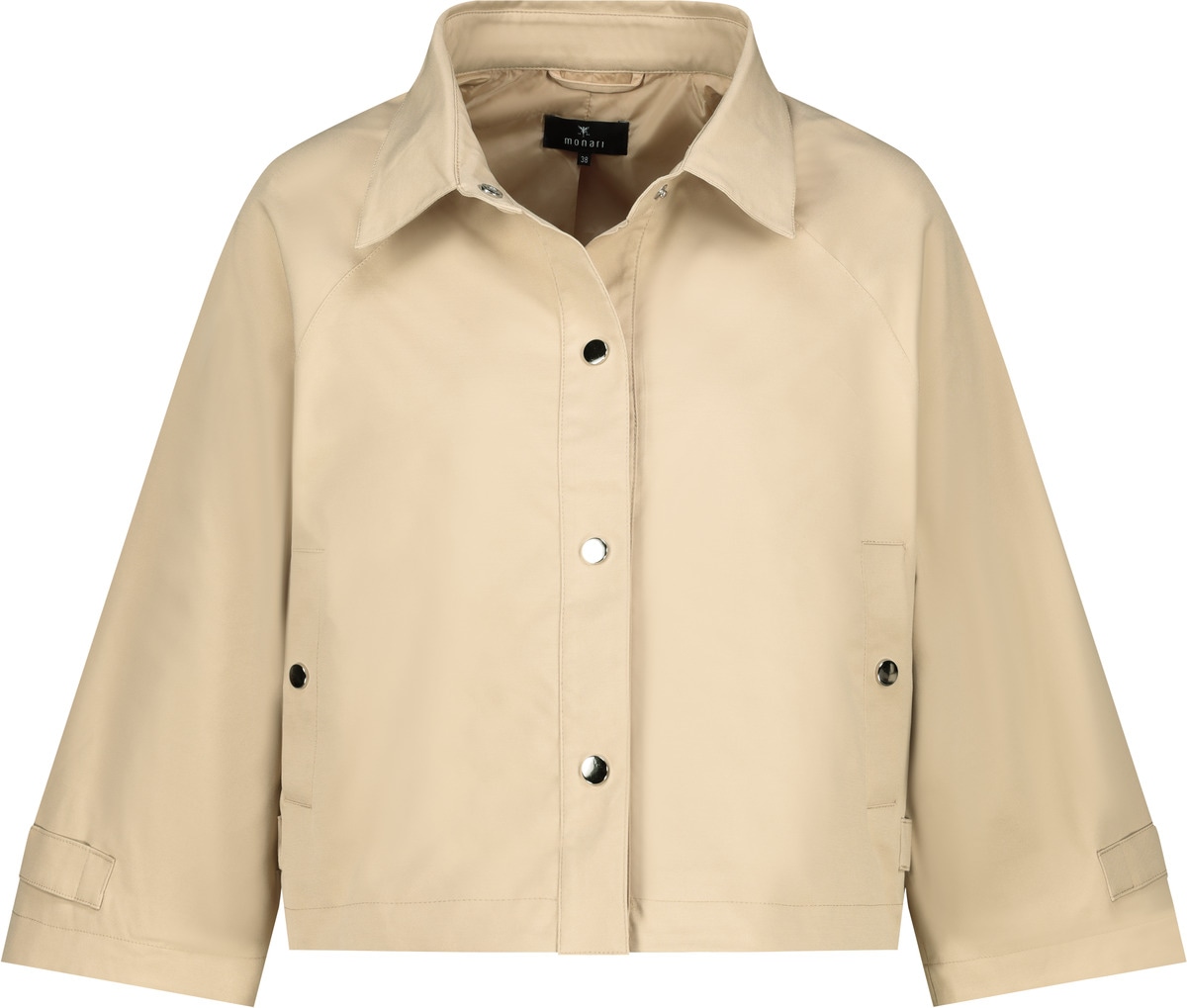Monari Kurzjacke »Jacke Trench«, ohne Kapuze, Mit Rundhalsausschnitt