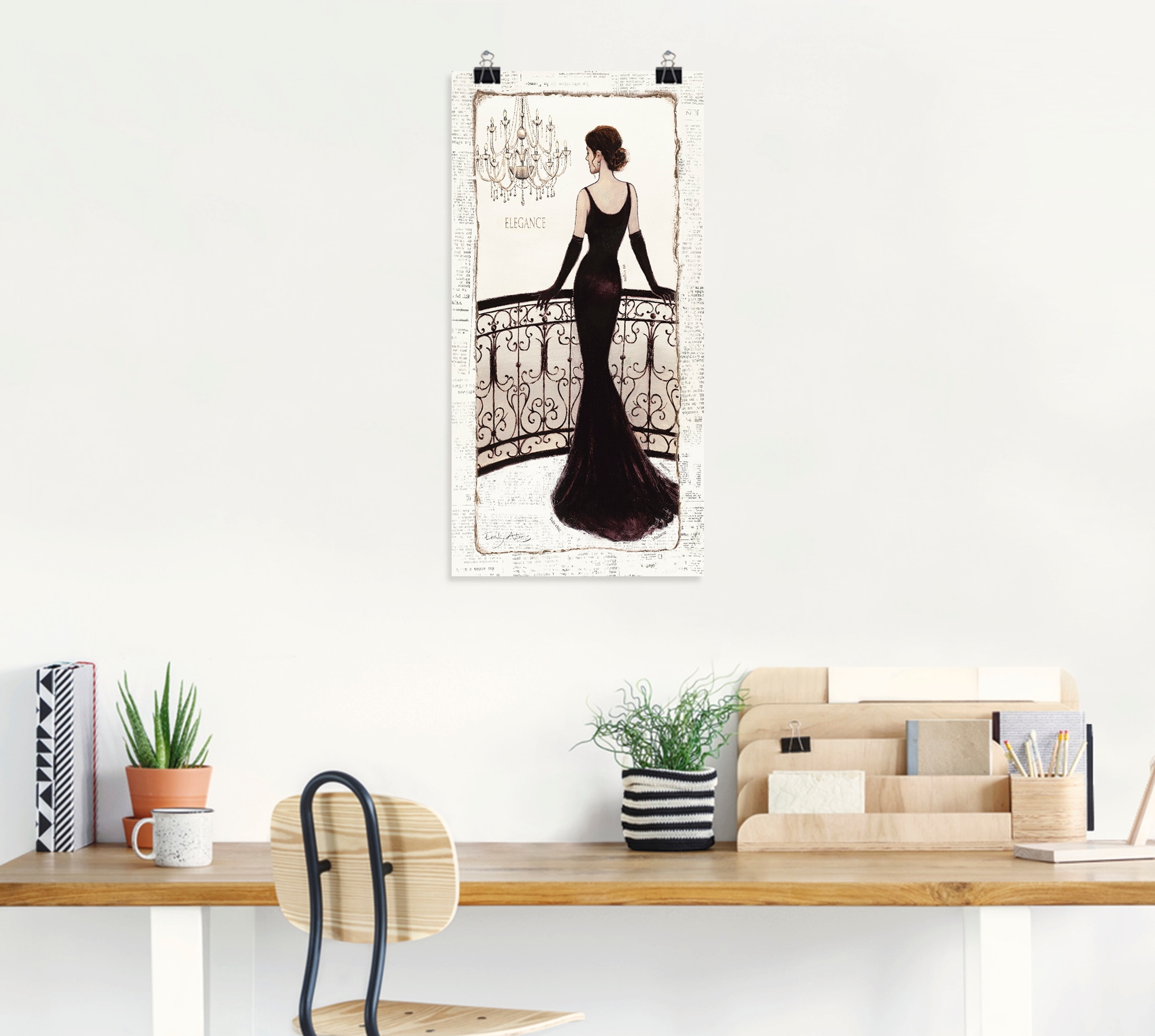 Artland Wandbild "Die schöne in Schwarz", Frau, (1 St.), als Leinwandbild, günstig online kaufen