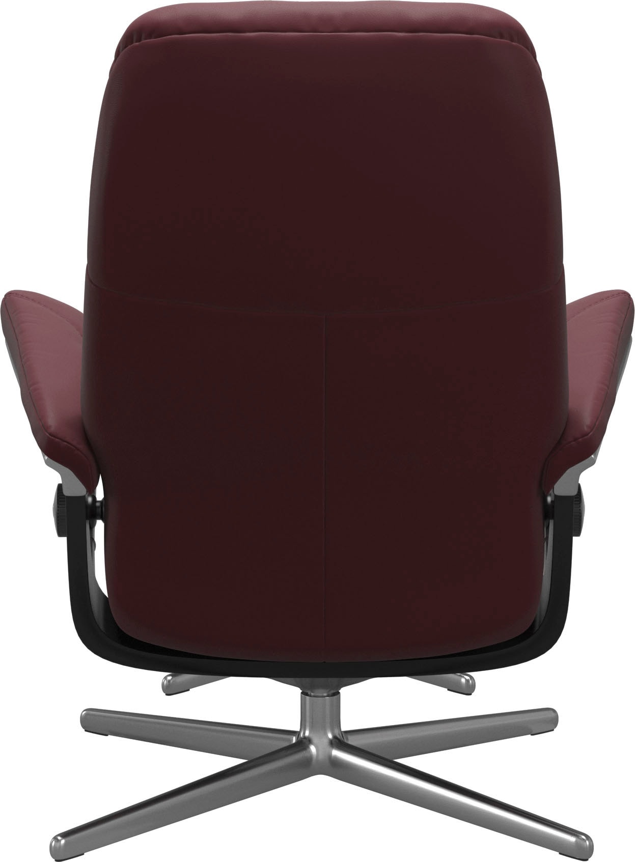 Stressless® Relaxsessel »Consul« Set, Relaxsessel mit Hocker,  mit Hocker, mit Cross Base, Größe S, M & L, Holzakzent Schwarz