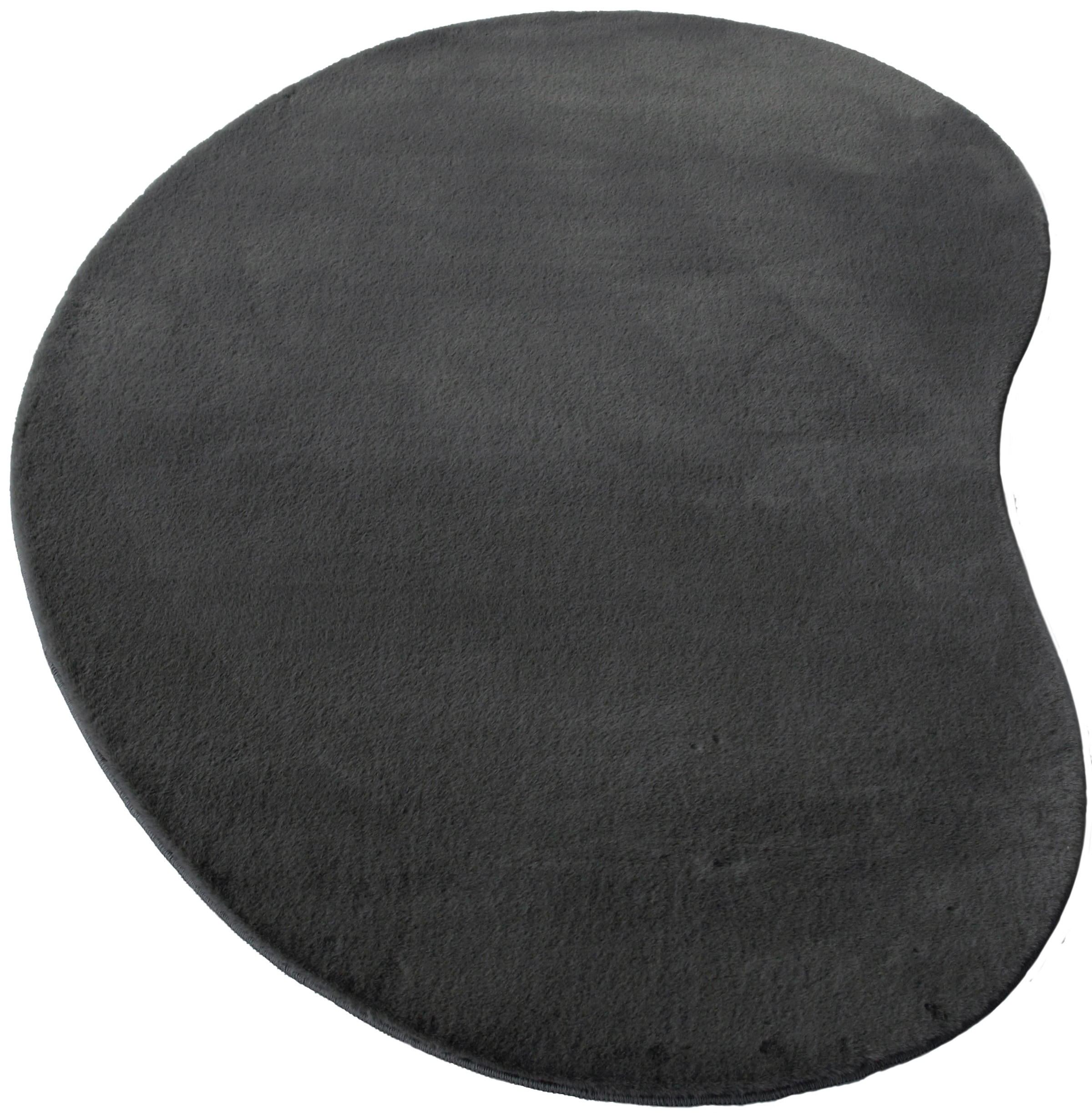 my home Fellteppich »Balu Bean, Kaninchenfell«, U-förmig, 20 mm Höhe, Kunstfell Teppich, Modern, weich, Wohnzimmer, Schlafzimmer