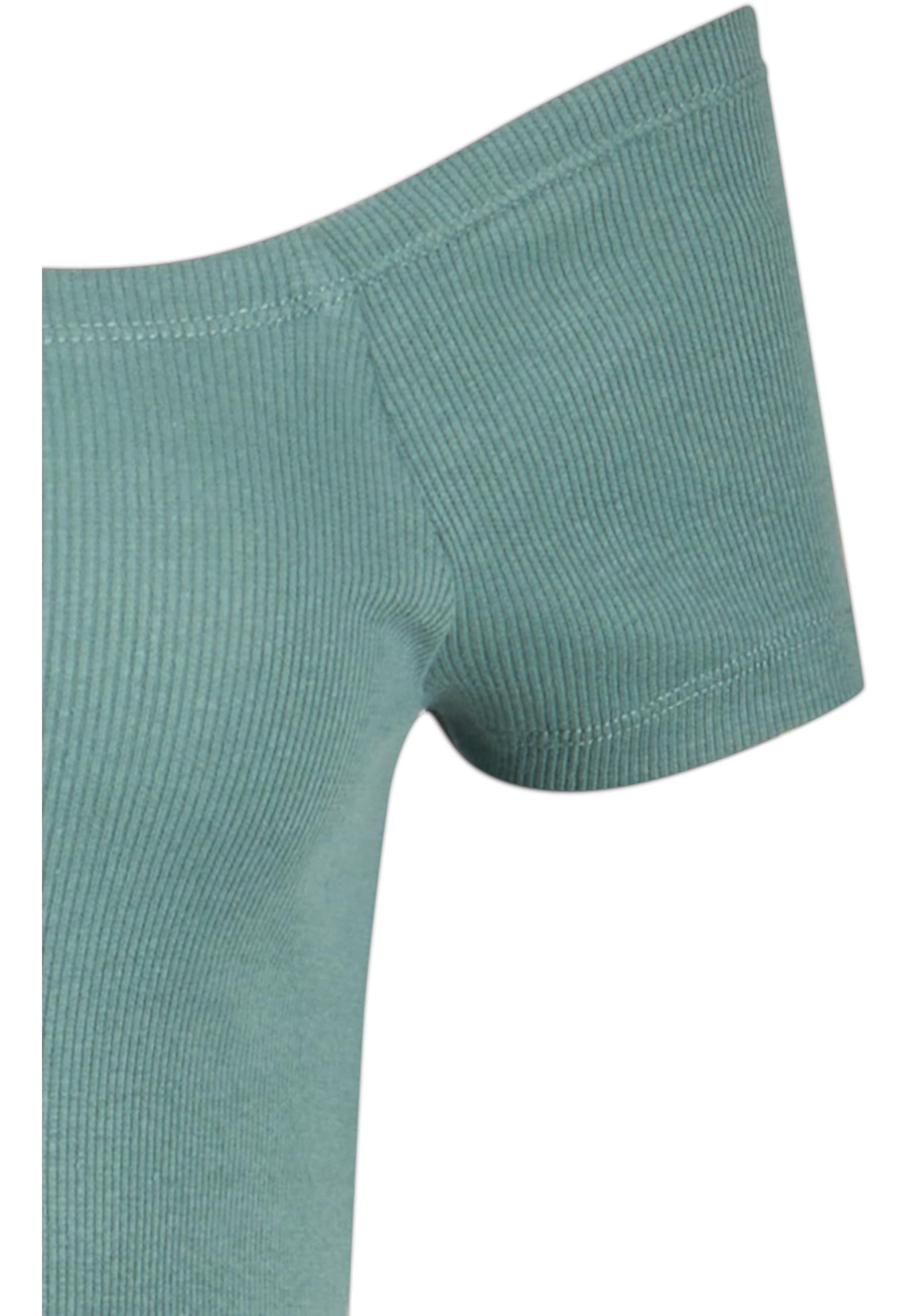 URBAN CLASSICS Shirtkleid »Urban Classics Damen Ladies Off Shoulder Rib Dress« 1 Stk. tlg.