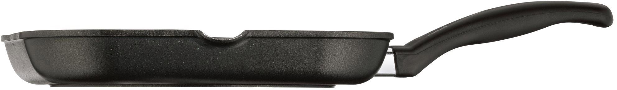 WMF Grillpfanne »Party 27x27cm mit Ausguss, Steakpfanne gerillt«, Aluminium, (1 tlg.), Grill Pfanne beschichtet, eckig, Kunststoffgriff mit Flammschutz