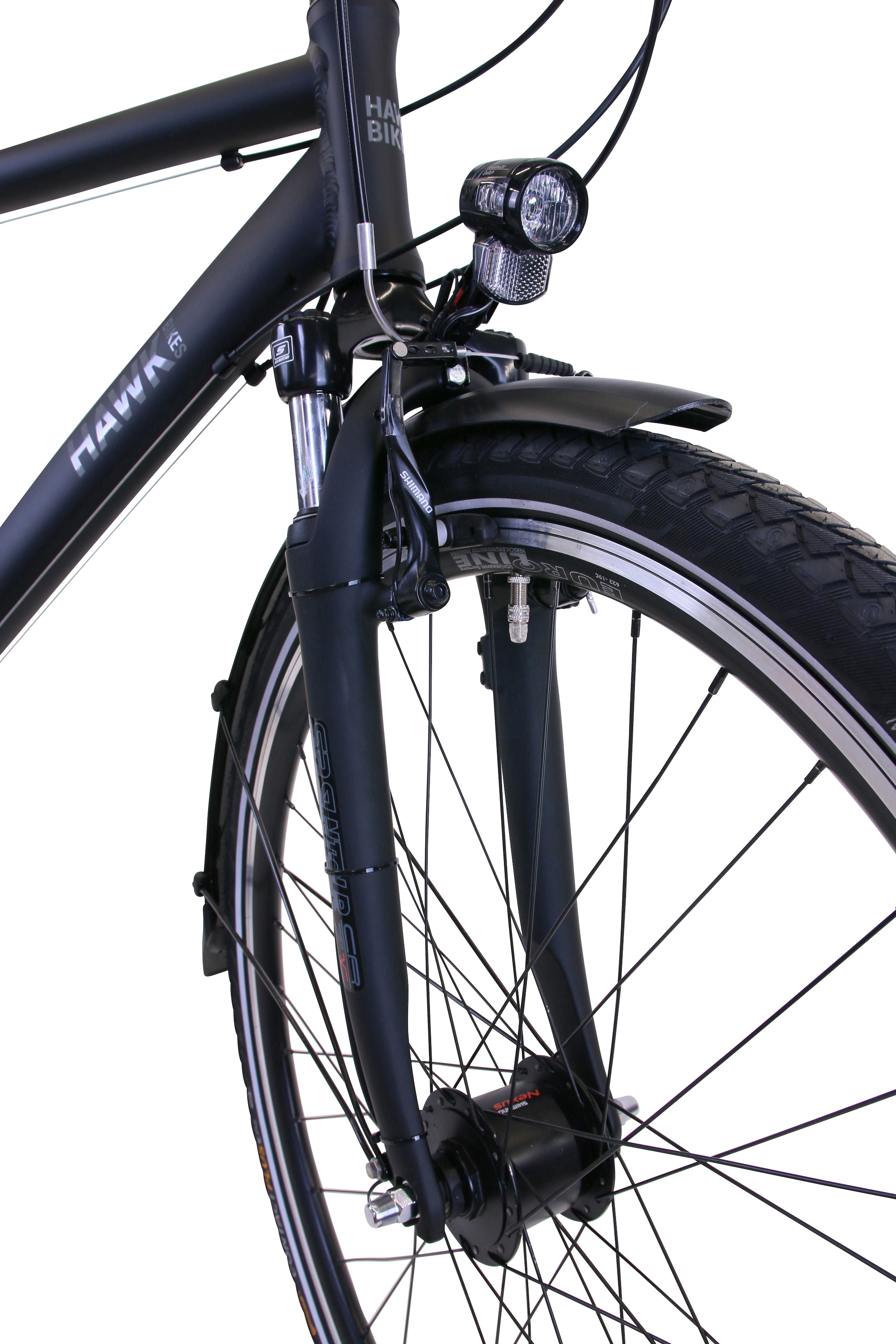 HAWK Bikes Trekkingrad »HAWK Trekking Gent Premium Black«, 24 Gang, microSHIFT, für Herren