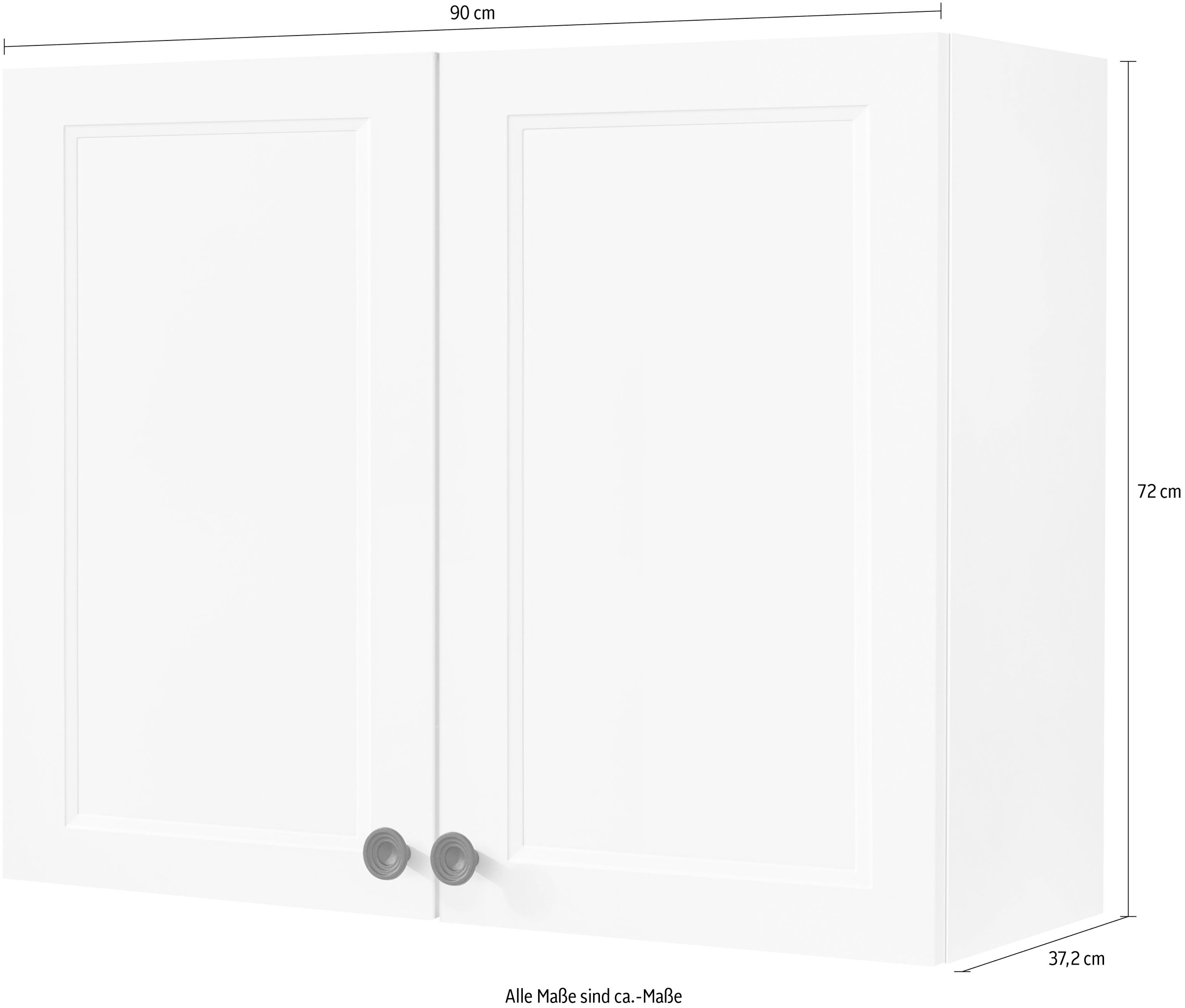 nobilia® Hängeschrank »"Cascada", vormontiert, mit zwei Einlegeböden,«, Breite 90 cm
