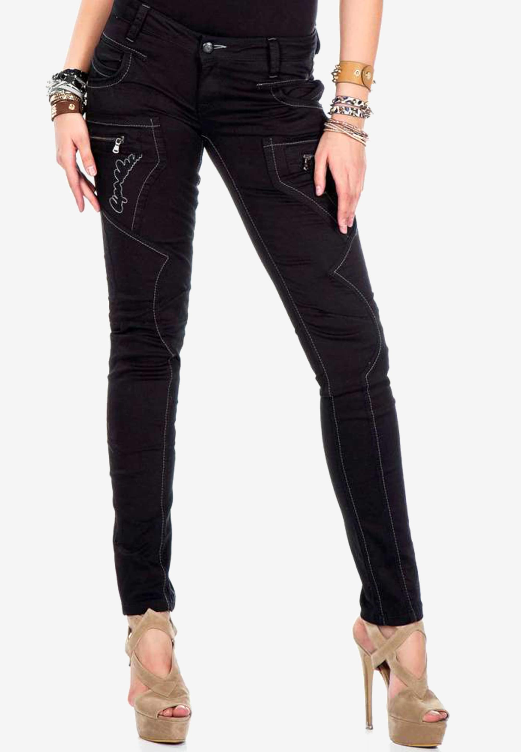 Slim-fit-Jeans, mit ausgefallenen Ziernähten