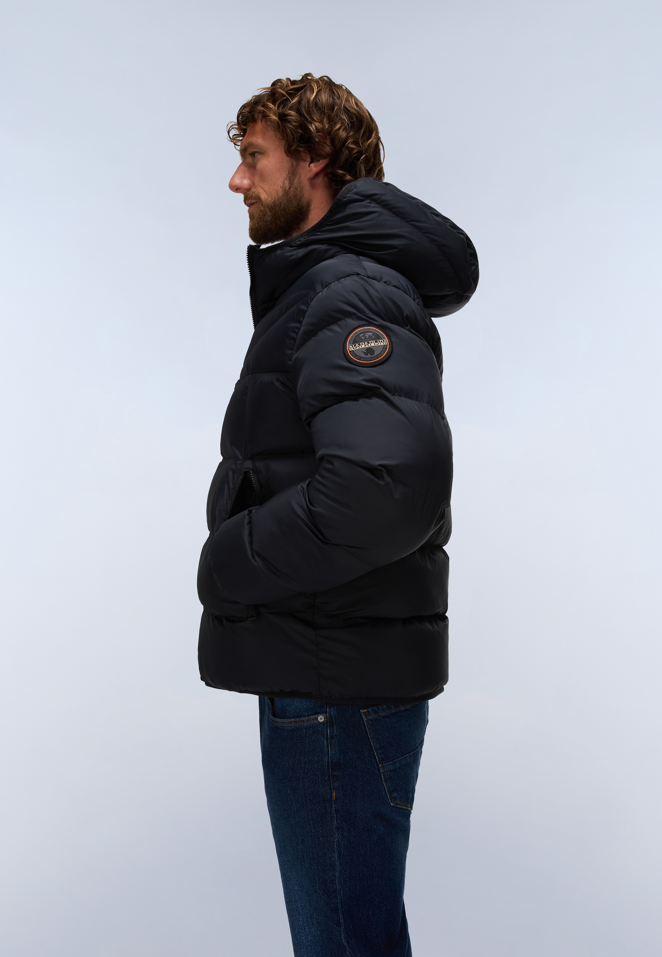 Napapijri Steppjacke »A-MOLVENO HOOD BLACK BEAUTY« auch in großen Größen