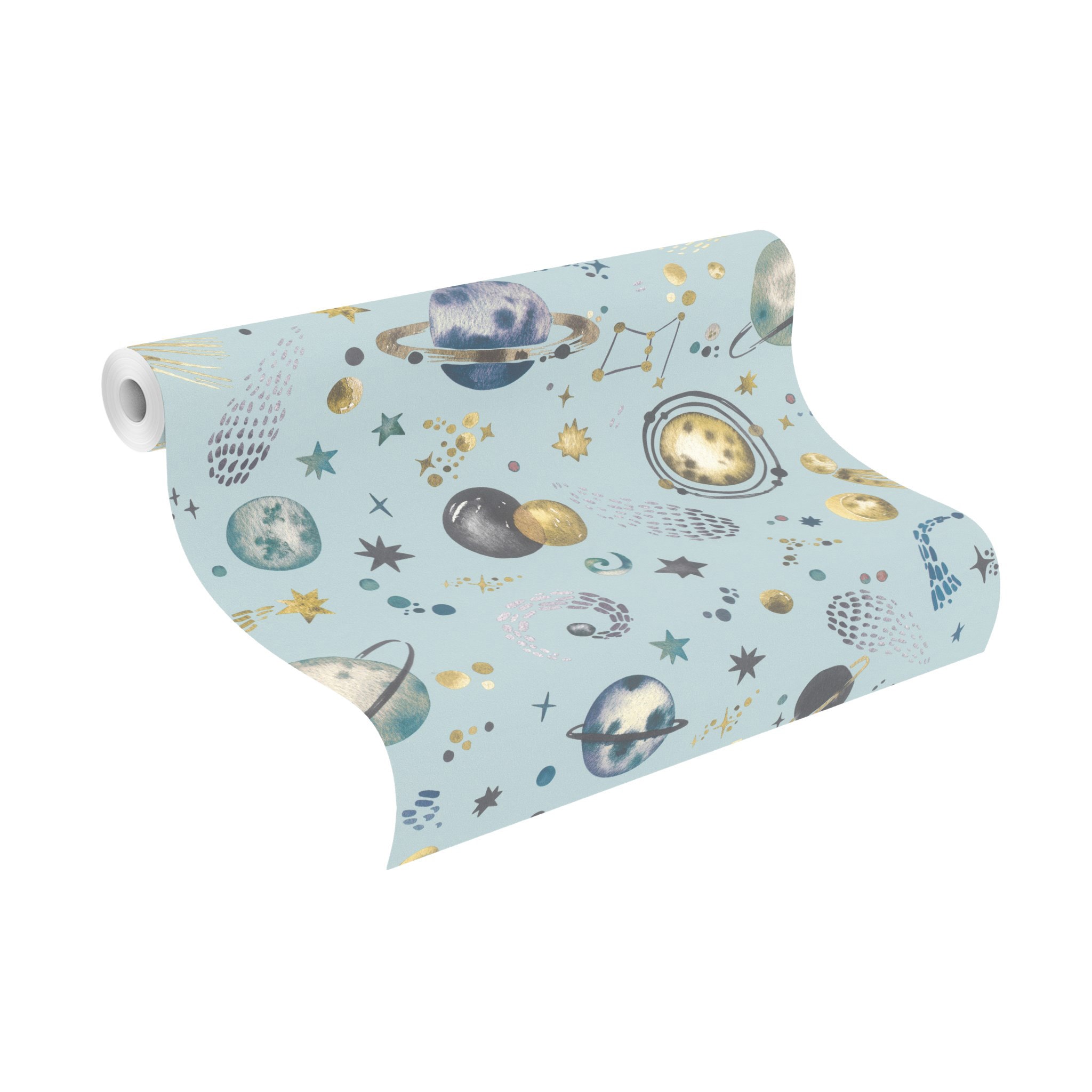 Rasch Kindertapete uni glatt