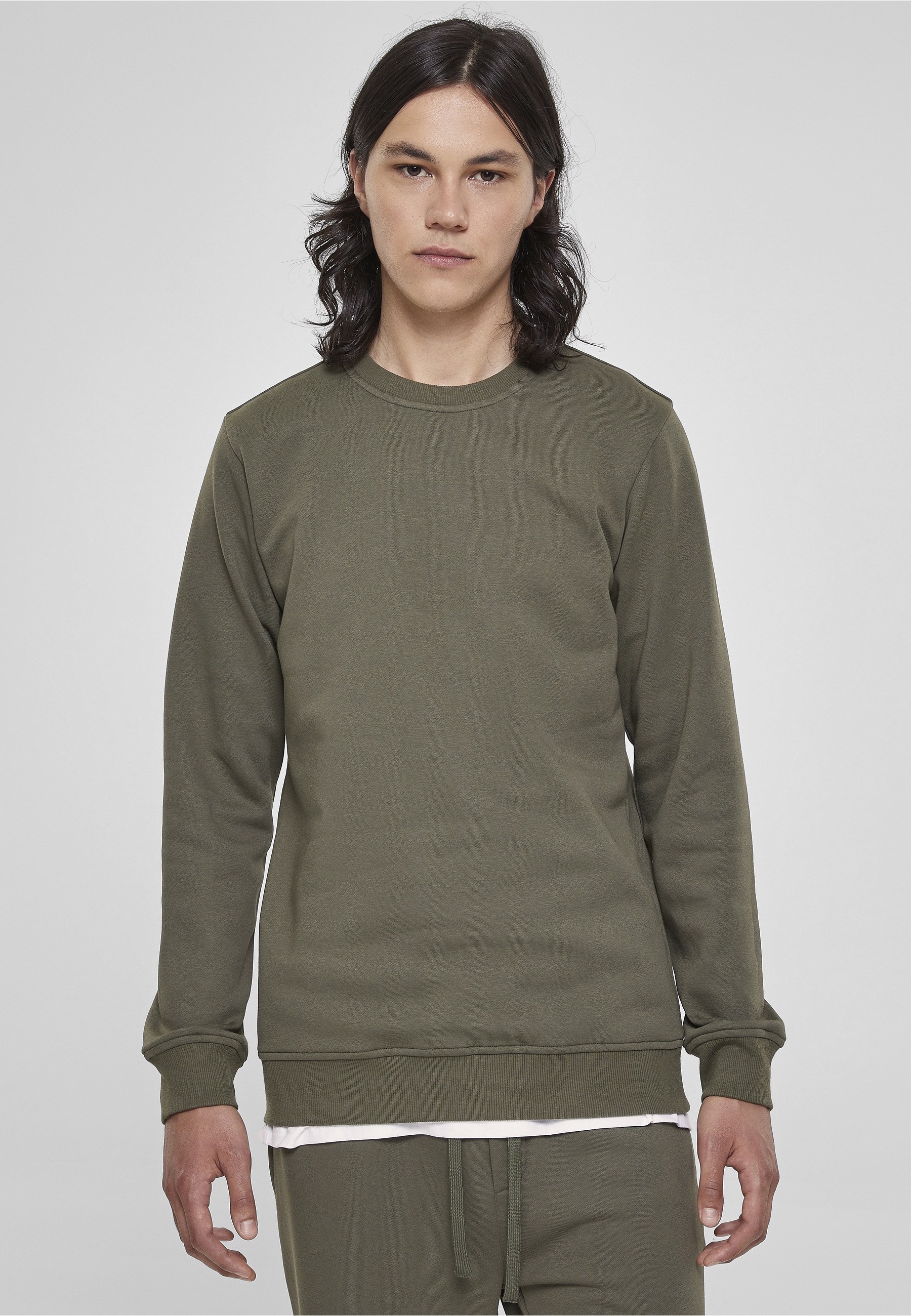 URBAN CLASSICS Sweater »Urban Classics Herren Basic Terry Crew«, 1 Stk.
