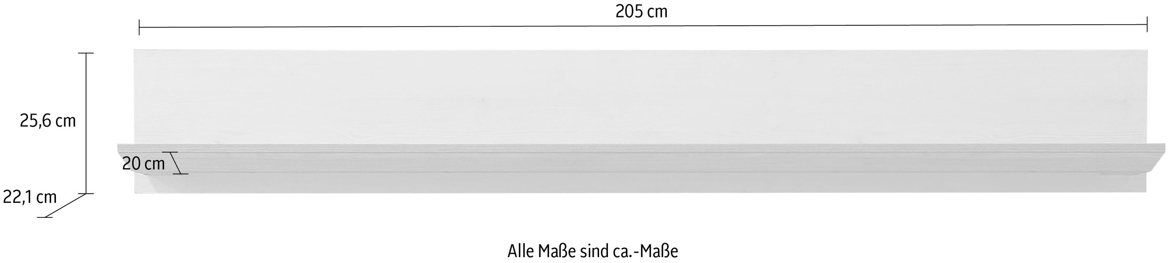FORTE Wandregal »Iloppa«, Breite 145 und 205 cm