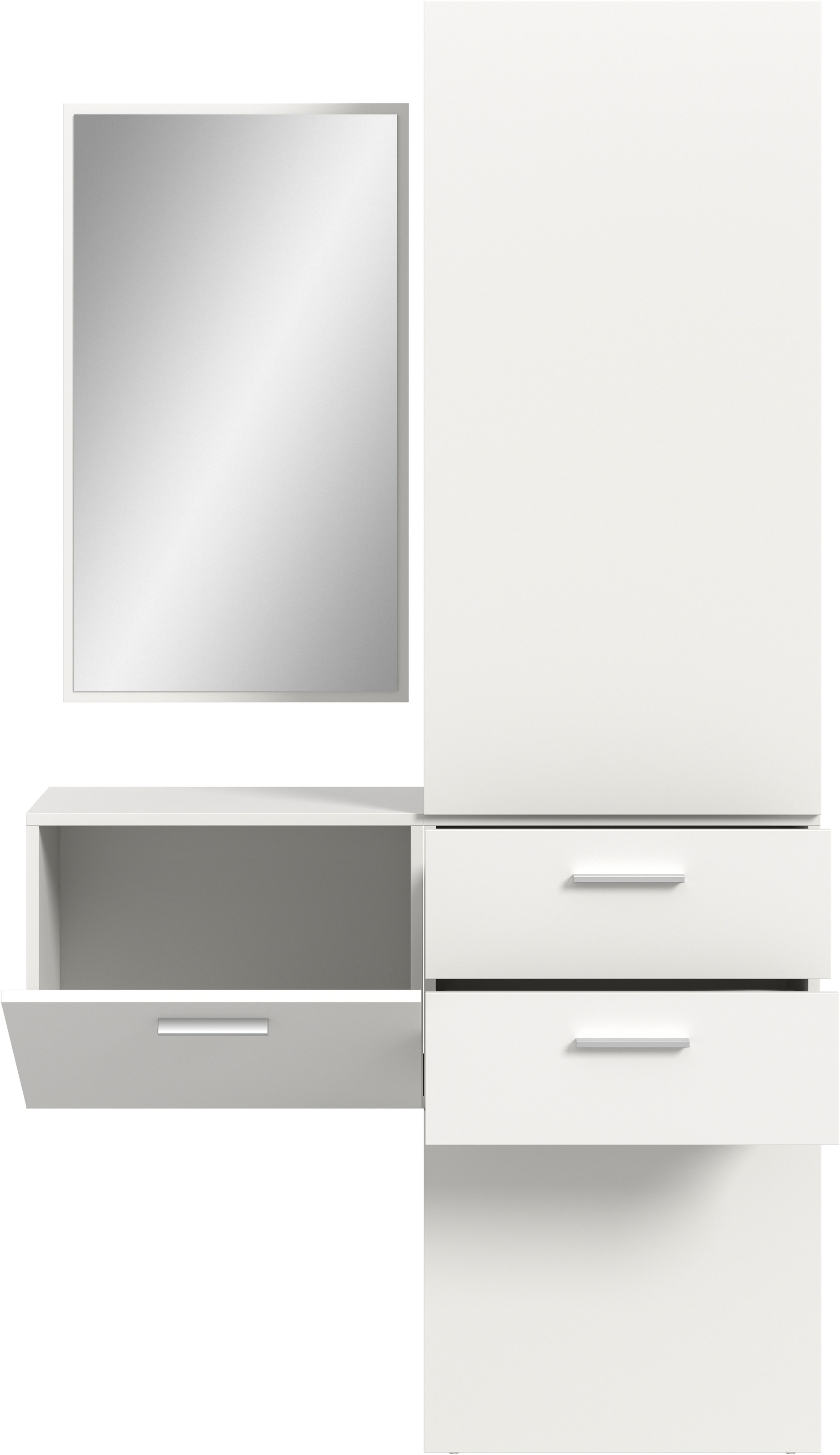 INOSIGN Garderoben-Set, (Set, 3 St.), Lumo, Garderobenset Breite: 104 cm, Spiegel, 2 Schubladen, Flur, Diele