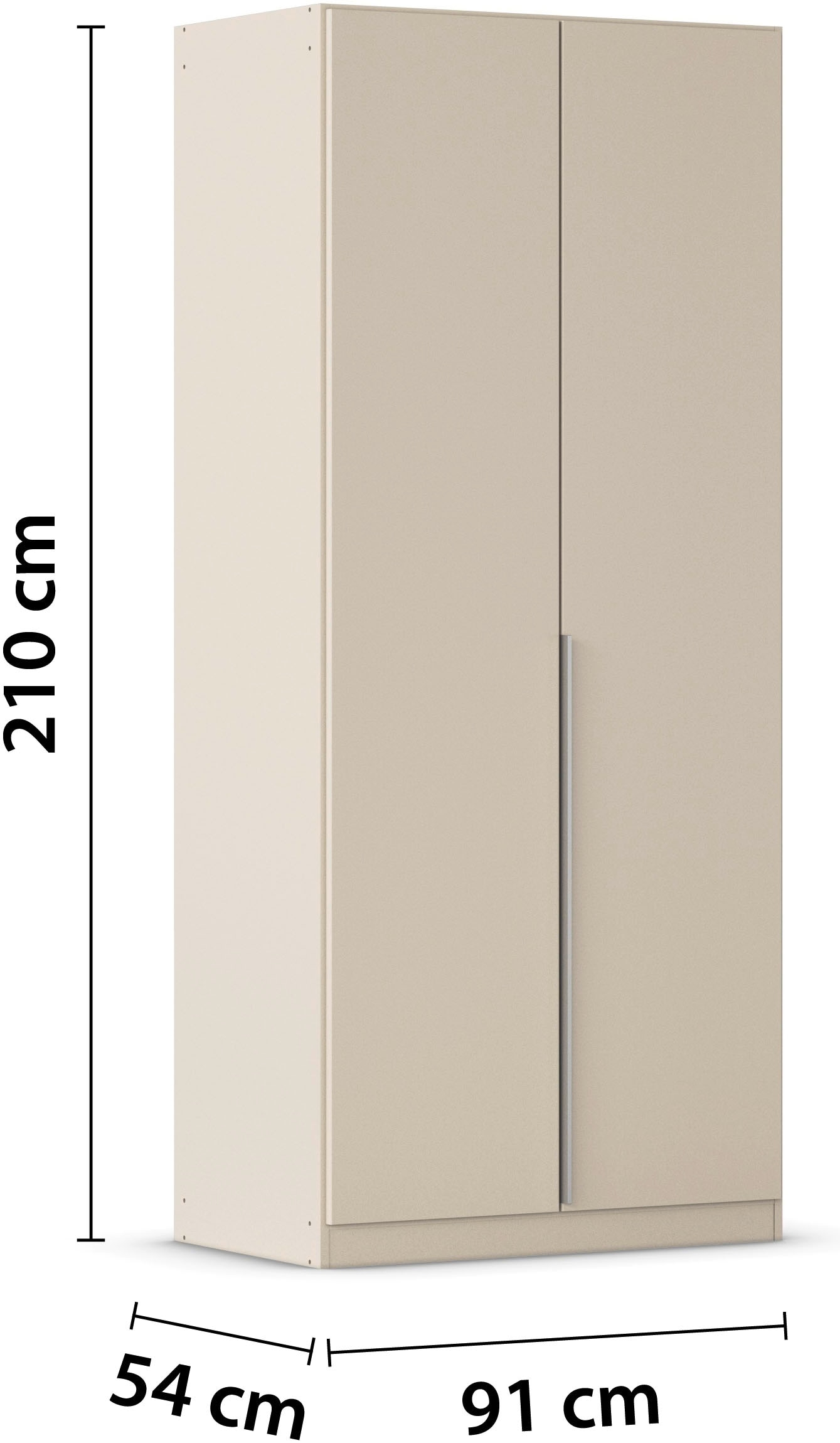 OTTO home Drehtürenschrank »AGORDO« in zwei Griff-Farben, Breiten 91-405 cm, Dekor- oder Hochglanzfront, in 8 Breiten & 2 Höhen, MADE IN GERMANY