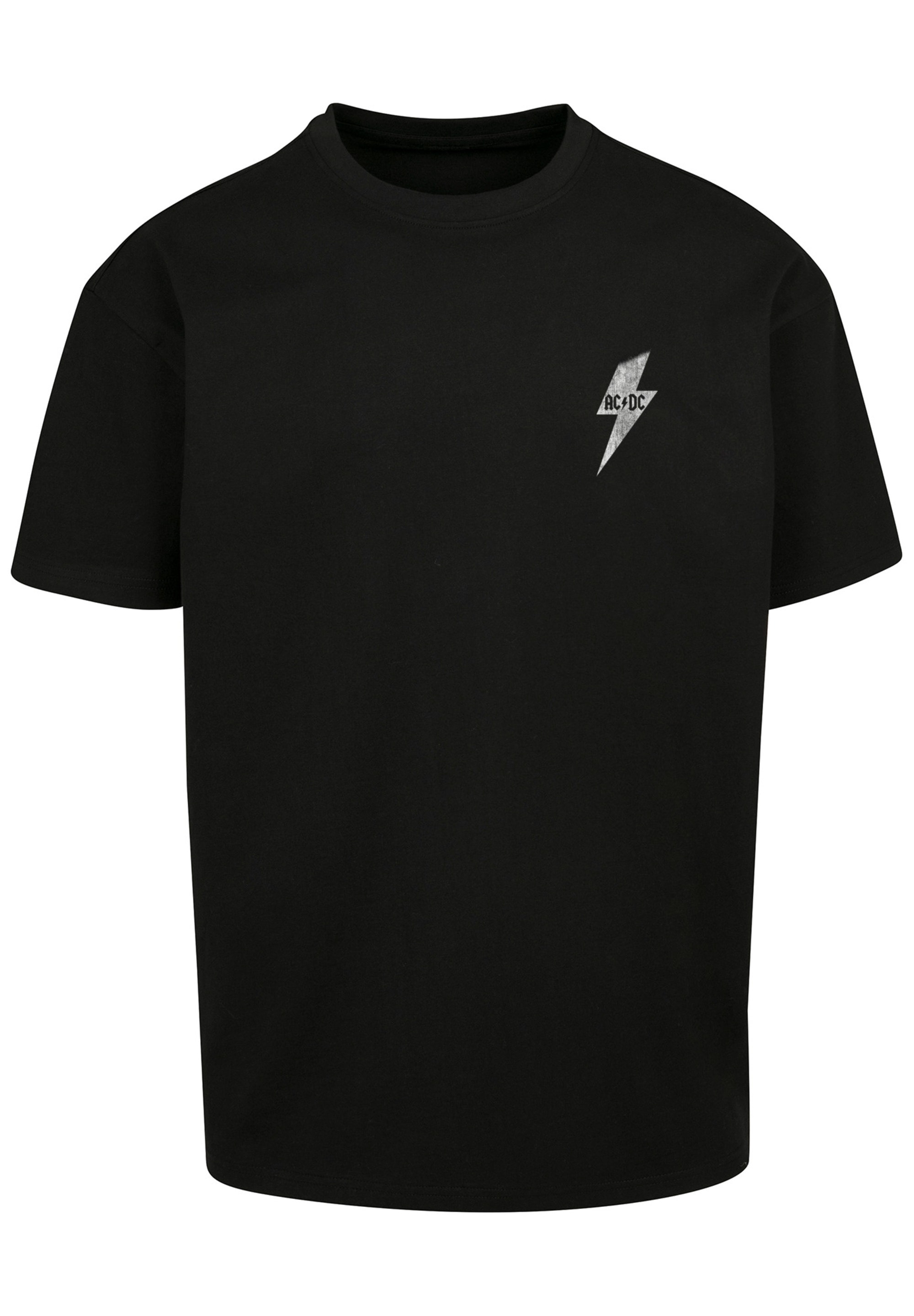 F4NT4STIC T-Shirt »ACDC Rock Band Shirt Lightning Bolt Pocket«, Print