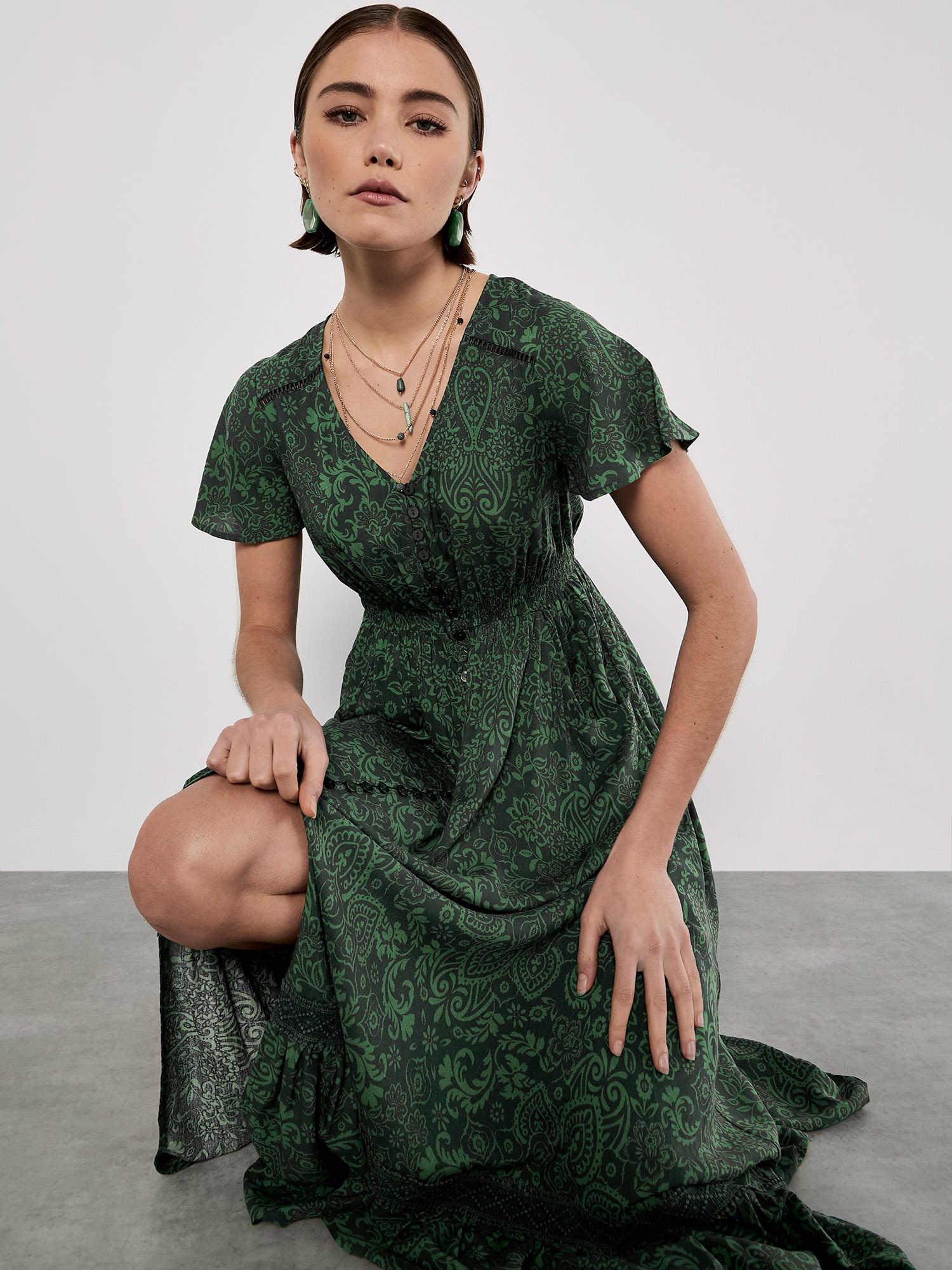 Apricot Maxikleid »Maxikleid« mit Knopfleiste