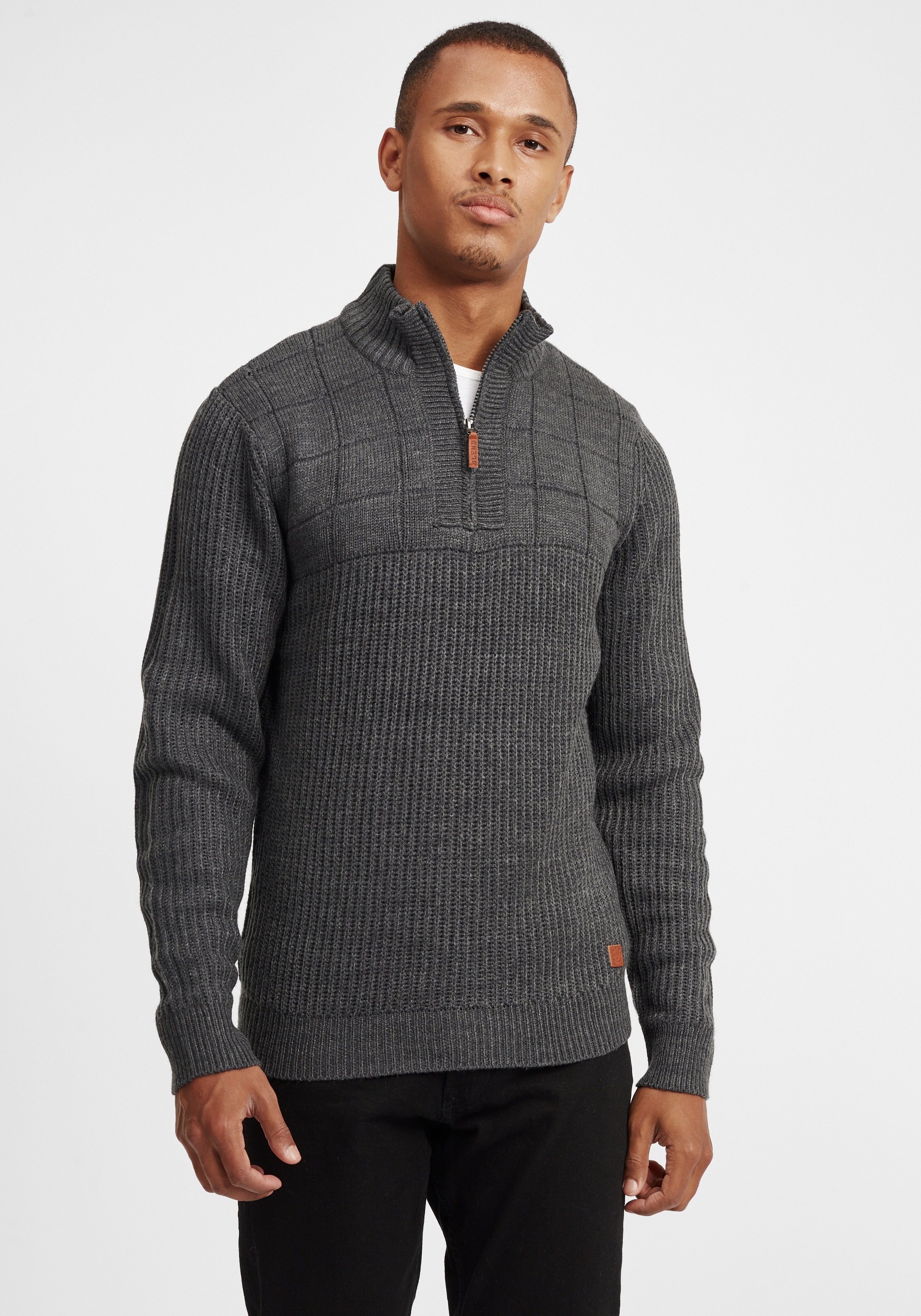 Blend Troyer "BHOstuta" Grobstrick-Troyer mit Stehkragen günstig online kaufen