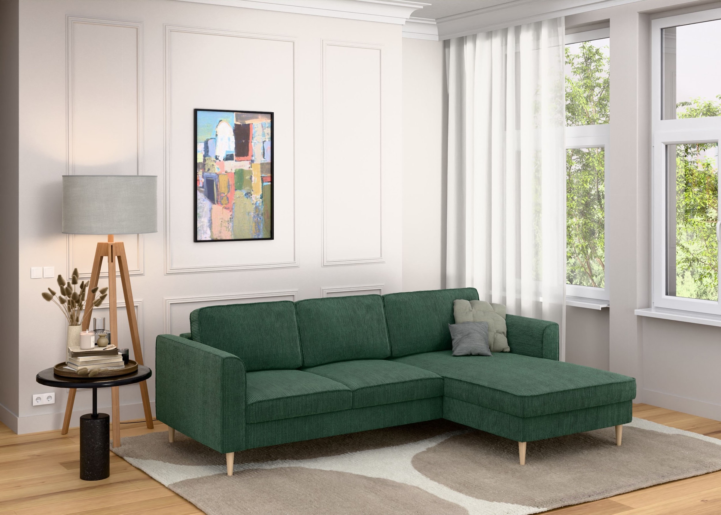 Home affaire Ecksofa "Booster, whlw. mit Schlaffunktion & Bettkasten, Fuß B günstig online kaufen