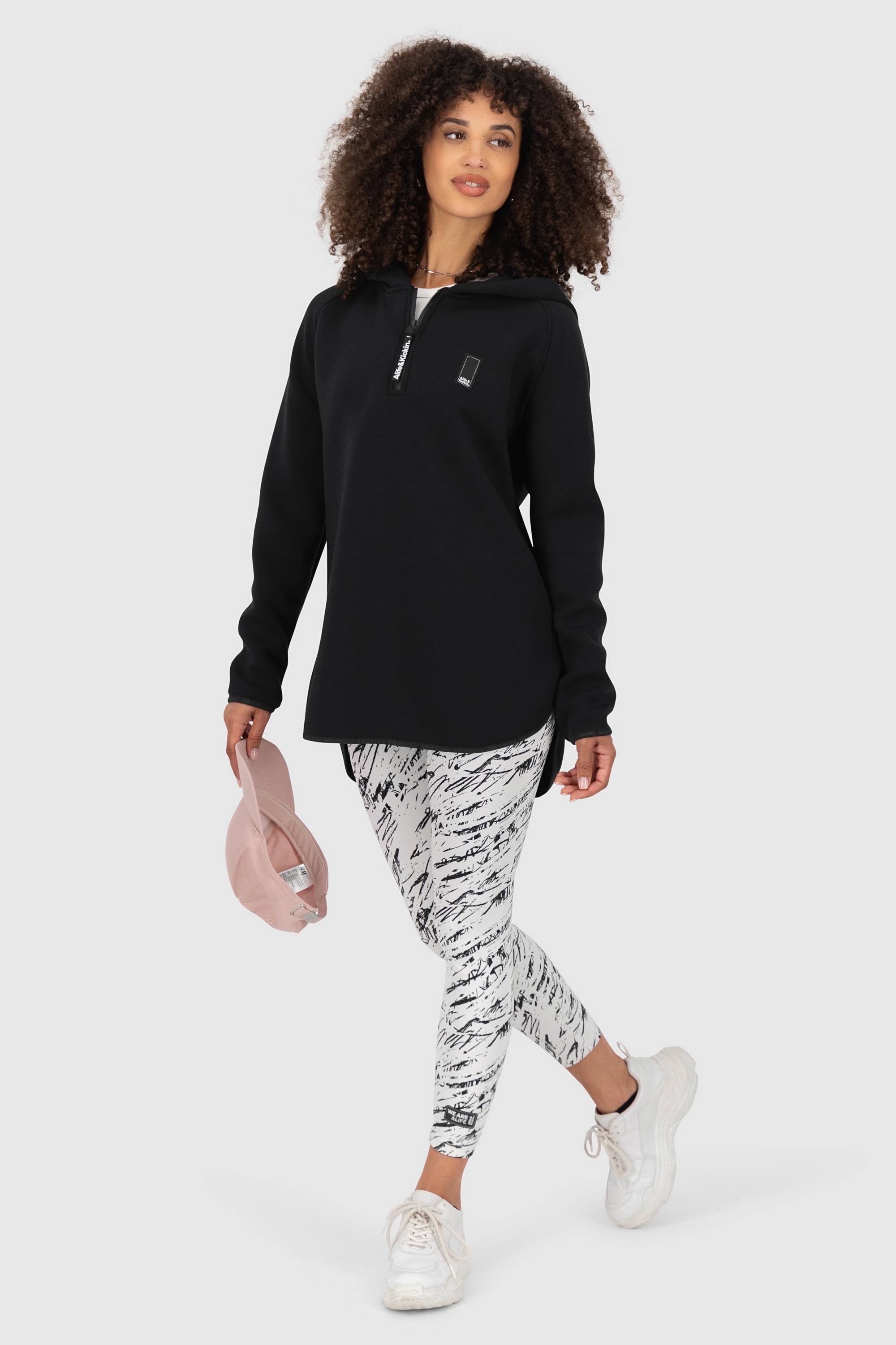 Alife & Kickin Kapuzensweatshirt »Damen MaraAK N«, Langer Hoodie Kapuzenpullover, Supersofter Pullover mit Kapuze