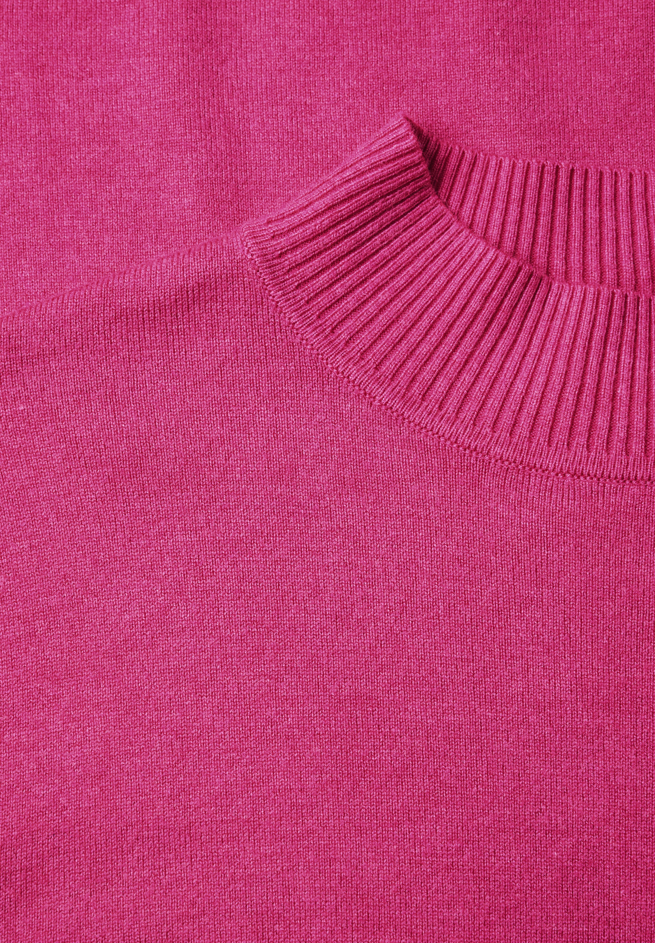 STREET ONE STUDIO Stehkragenpullover aus softem Materialmix