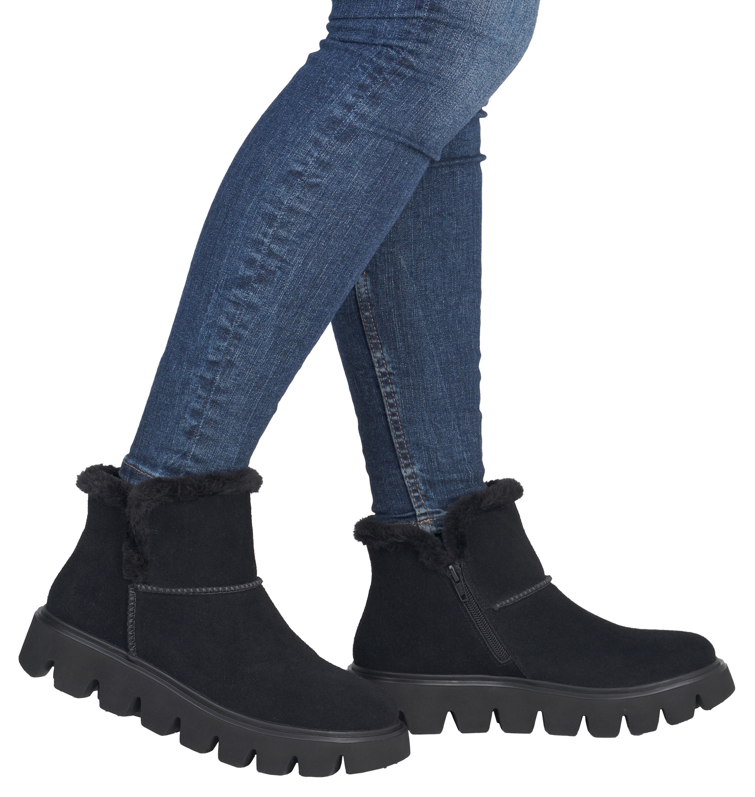 RIEKER Sport Winterboots, Plateaustiefel, Schlupfschuh mit Innenreißverschluss