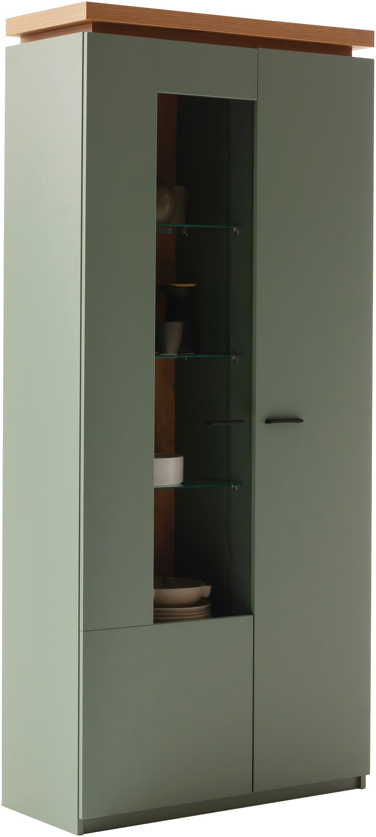 MCA furniture Vitrine "Moniz Kombi-Vitrine" 1 Stk. tlg. Standvitrine,Glasvi günstig online kaufen