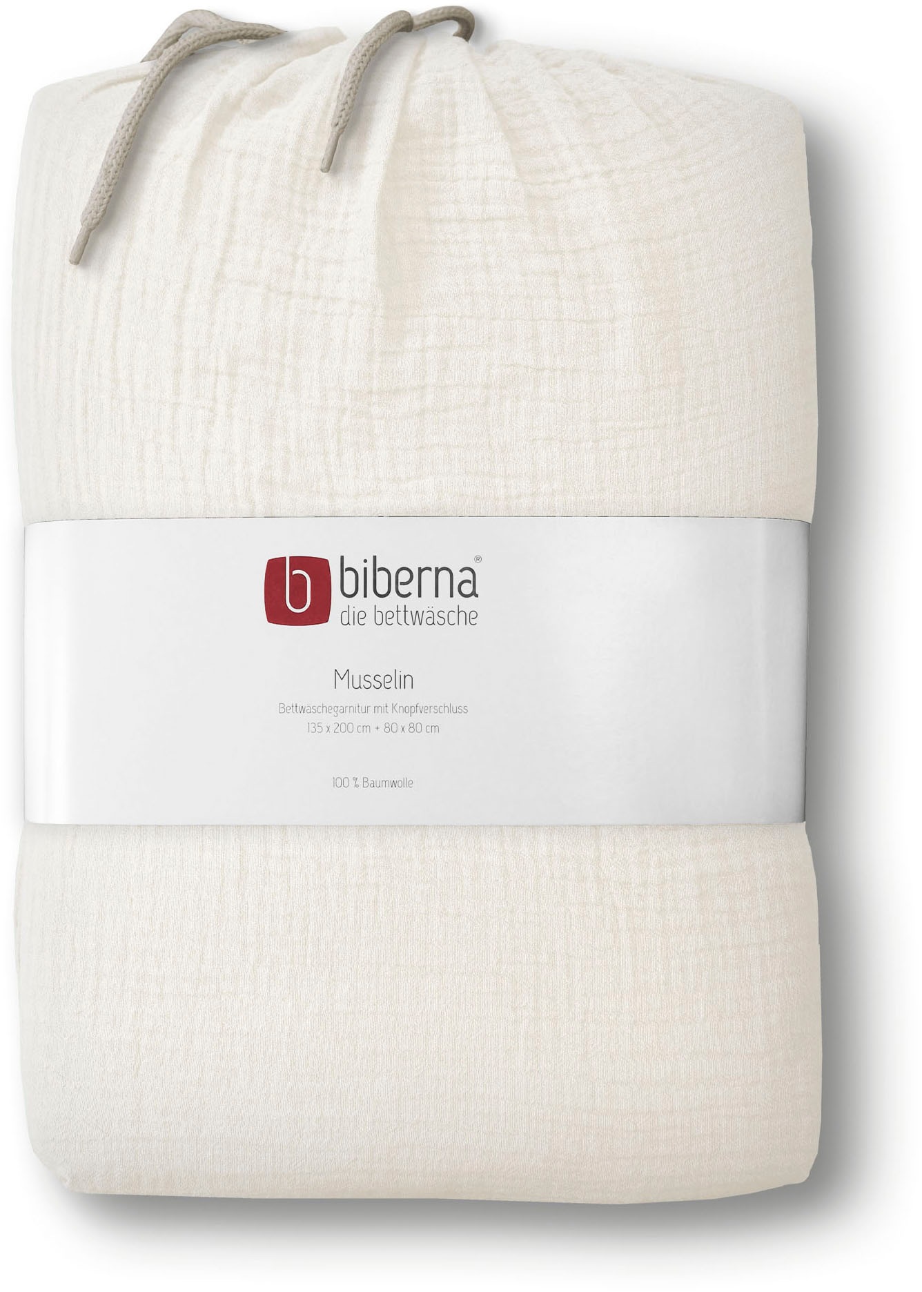 Biberna Bettwäsche »Thea«, (2 tlg.), feines, weiches + leichtes Gewebe aus 100% Baumwolle,Sommer