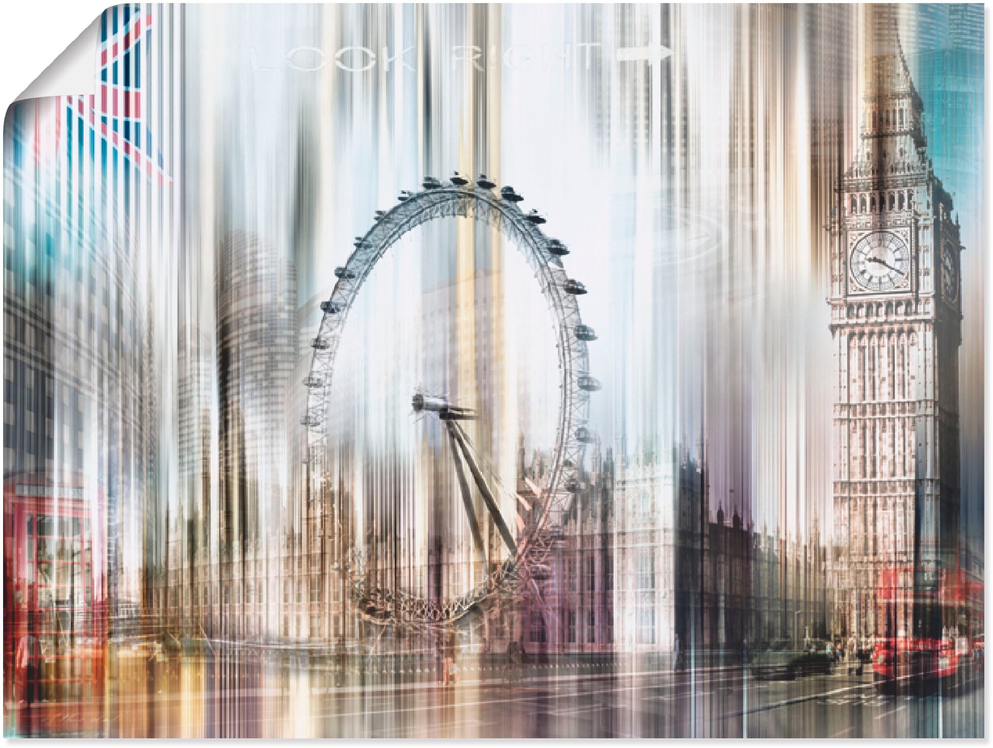 Artland Wandbild »London Skyline Collage I«, Gebäude, (1 St.), als  Leinwandbild, Wandaufkleber oder Poster in versch. Größen bestellen | BAUR