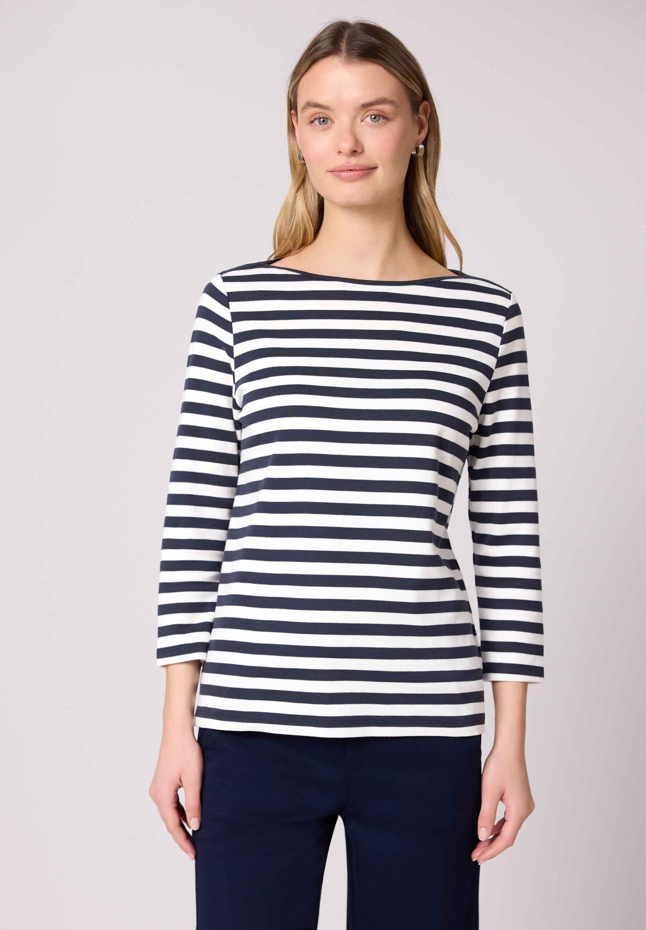 STREET ONE 3/4-Arm-Shirt aus reiner Baumwolle günstig online kaufen