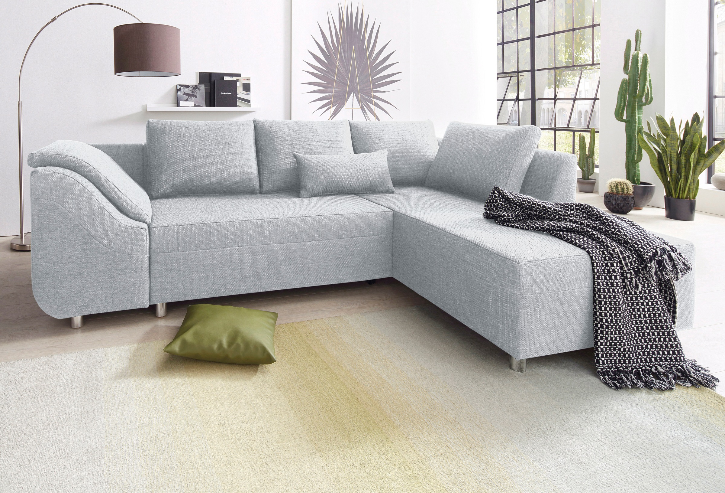 COLLECTION AB Ecksofa "Sally L-Form, B: 256 cm" 1 Zierkissen, optional Schlaffunktion & Bettkasten