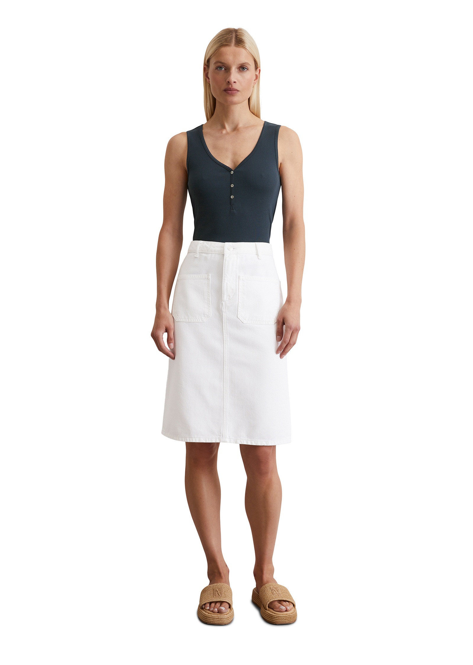 Marc O'Polo T-Shirt »mit Knopfleiste«
