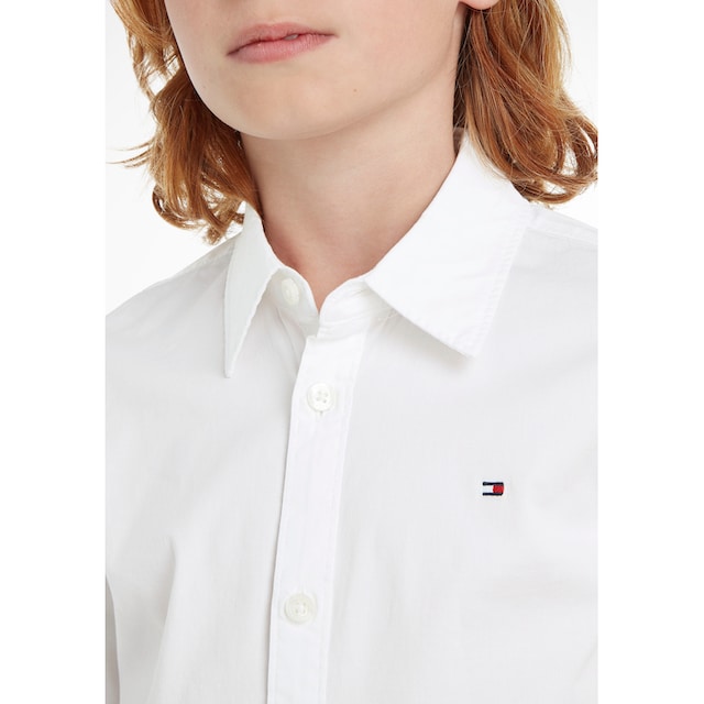 Tommy Hilfiger Langarmhemd »SOLID STRETCH POPLIN SHIRT L/S«, für Jungen ▷  für | BAUR