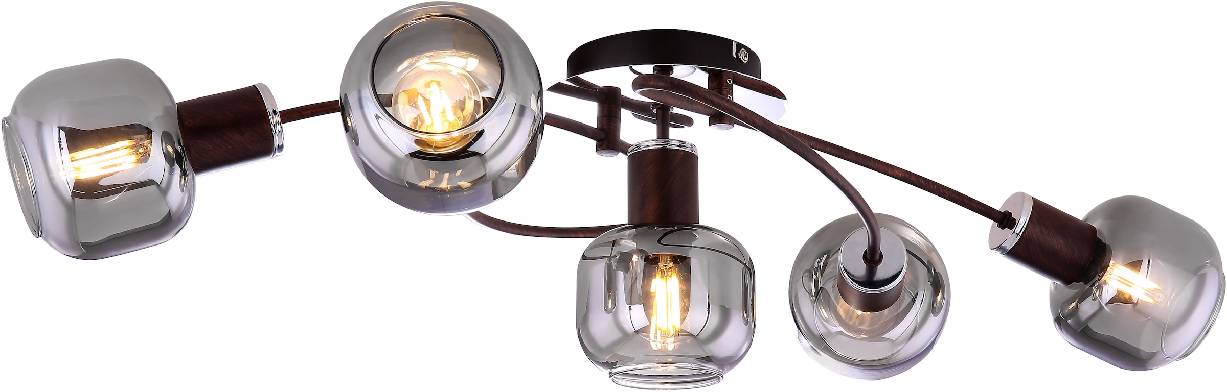 GLOBO LIGHTING Deckenleuchte »PALLO«, Leuchtmittel E14 | ohne Leuchtmittel, Deckenlampe/Wohnzimmer/Schlafzimmer/modern