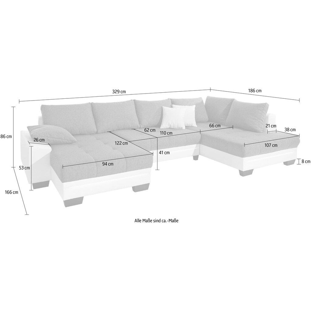 Mr. Couch Wohnlandschaft »Nikita U-Form«