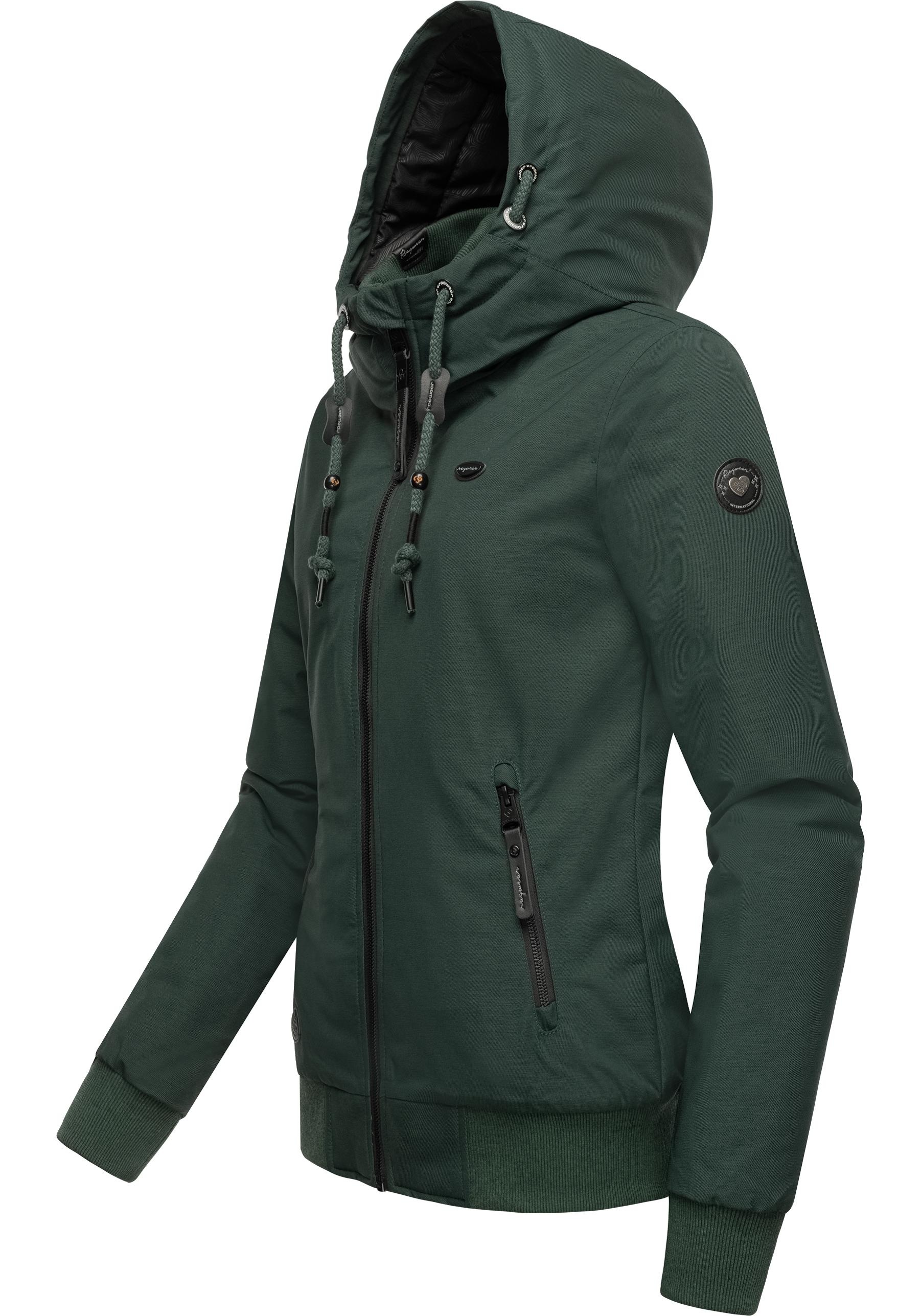 Ragwear Winterjacke »Nuggie Melange«, mit Kapuze, stylische, melierte Damen Freizeitjacke