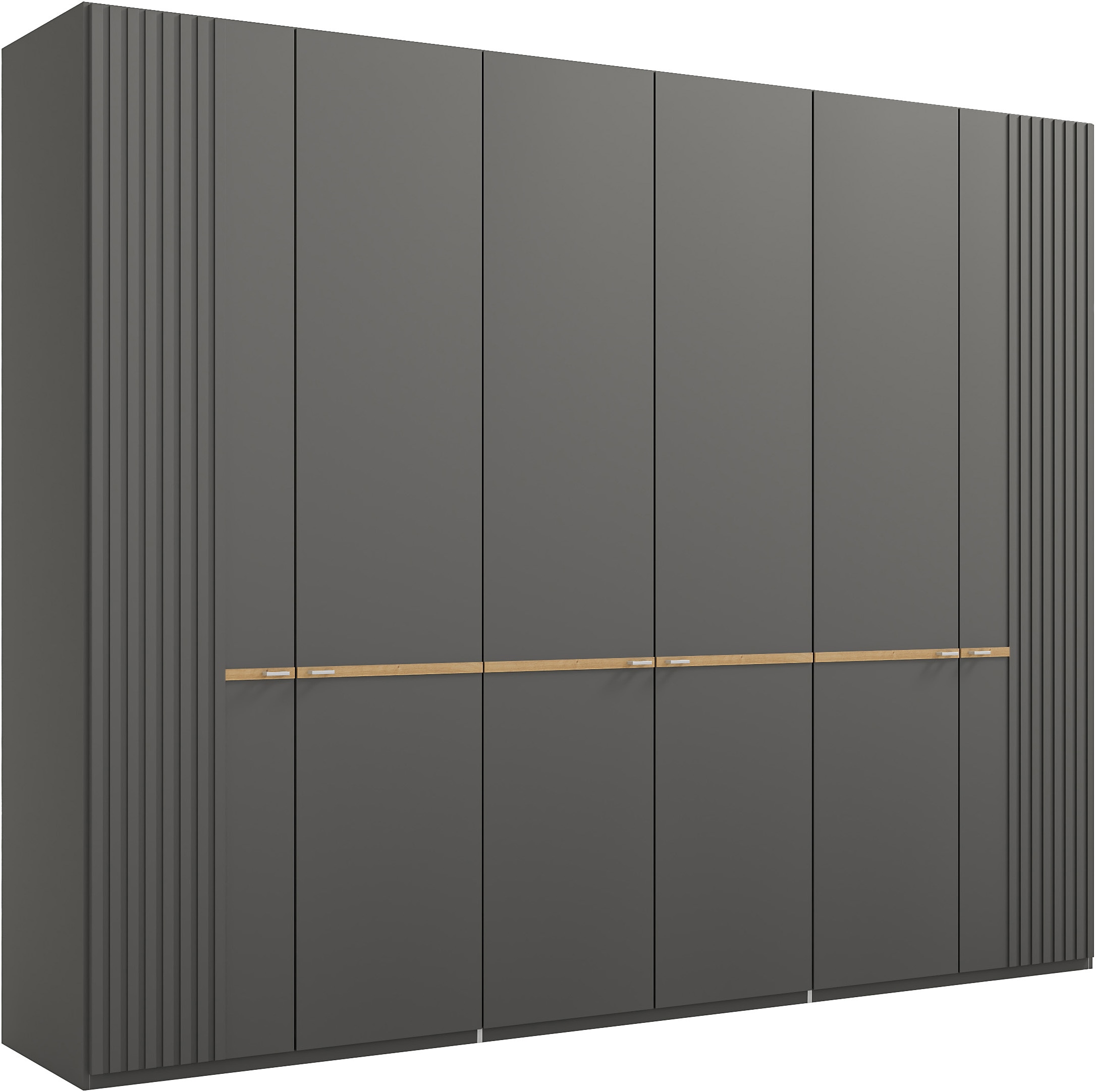 Musterring Kleiderschrank "Isabelle" Lamellen in Korpusfarbe, Griffe in silber, versch. Größen und Farben
