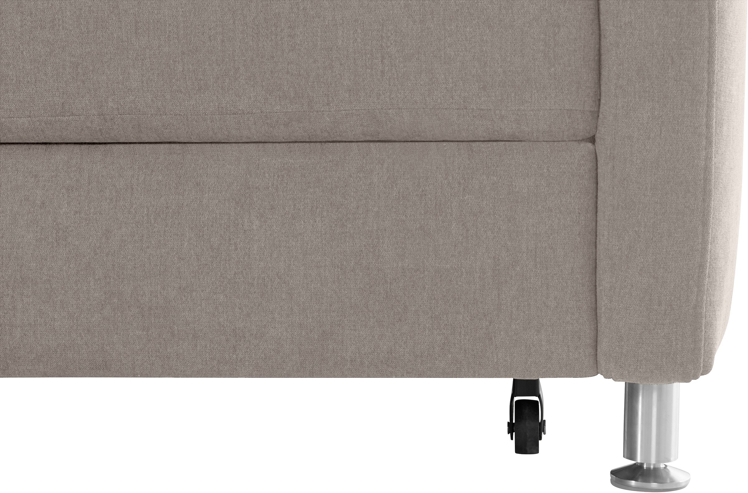 sit&more Ecksofa »Darwin L-Form«, inklusive Federkern, wahlweise mit Kopfteilverstellung, Bettfunktion