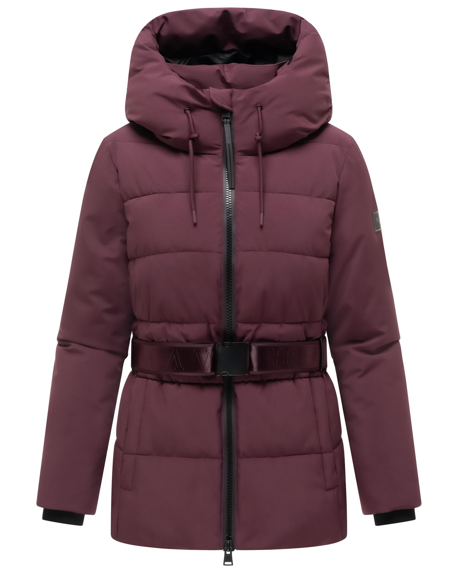 Navahoo Steppjacke »Wattewunder XIV« mit Kapuze Damen Winterjacke mit Taillengürtel
