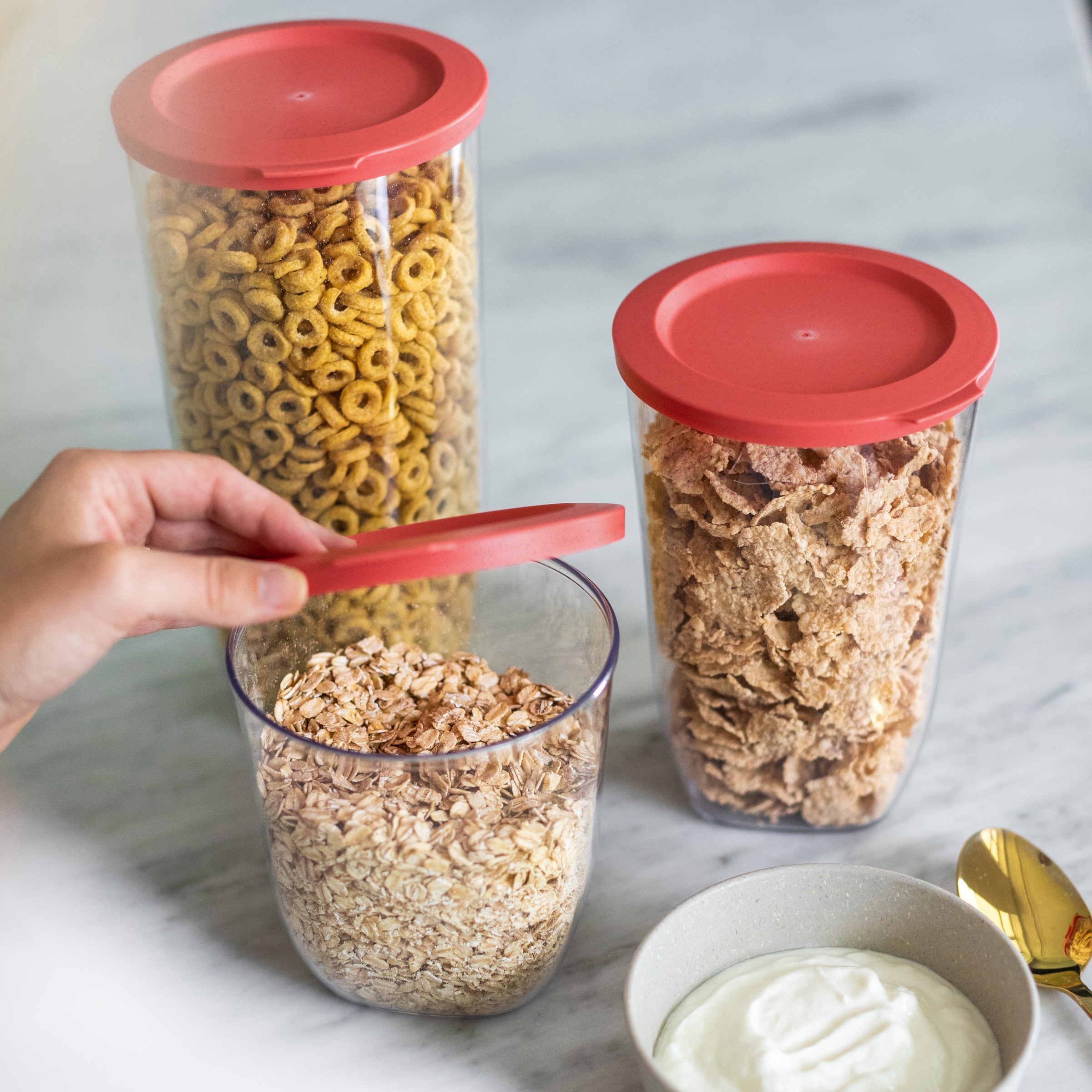 KOZIOL Vorratsdose »CONNECT DRY STORAGE M«, (1 tlg.), spülmaschinengeeignet,melaminfrei,recycelbar 1.5L