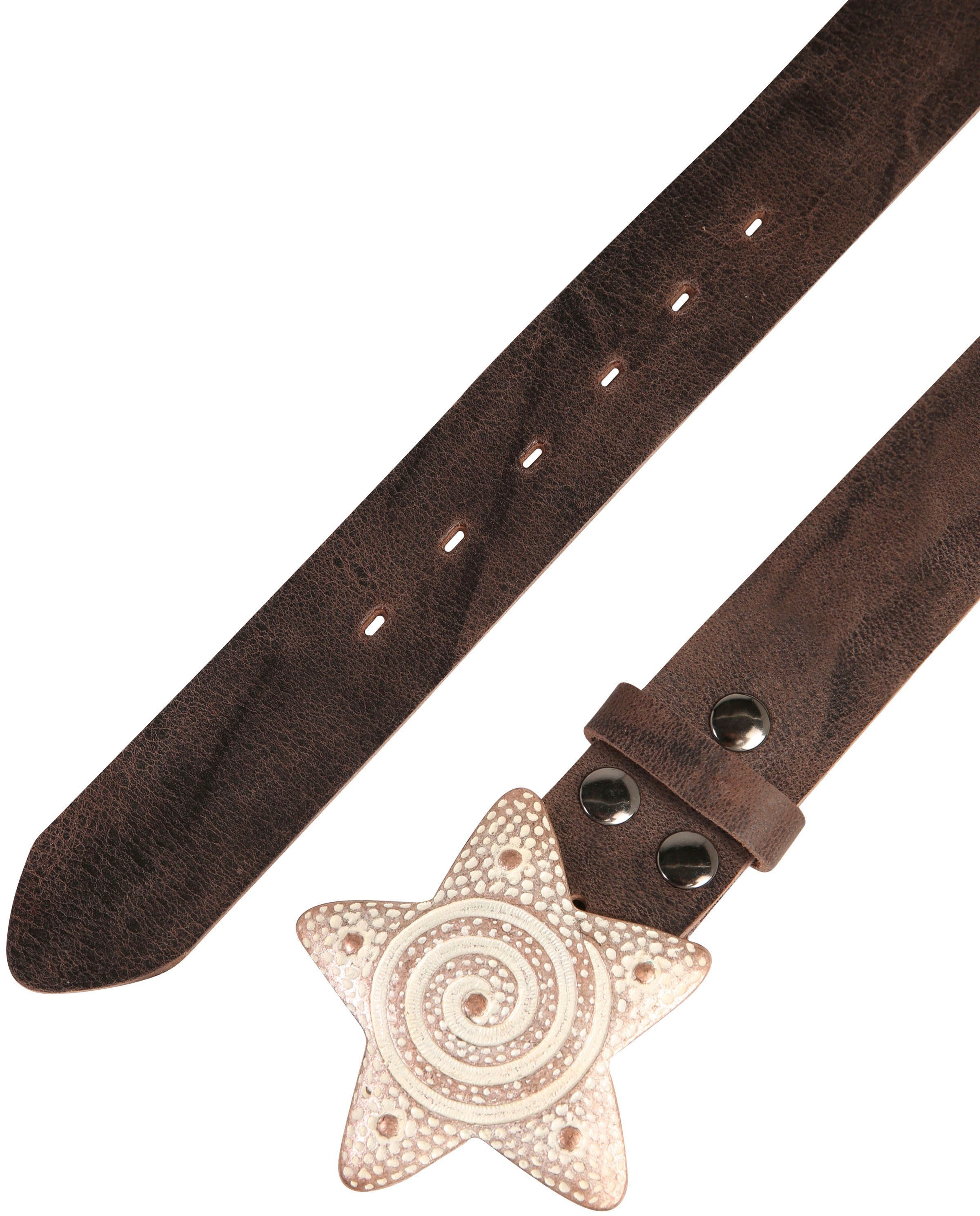 Rettungsring Gürtel Ledergürtel mit Koppelschließe im Stern-Design günstig online kaufen