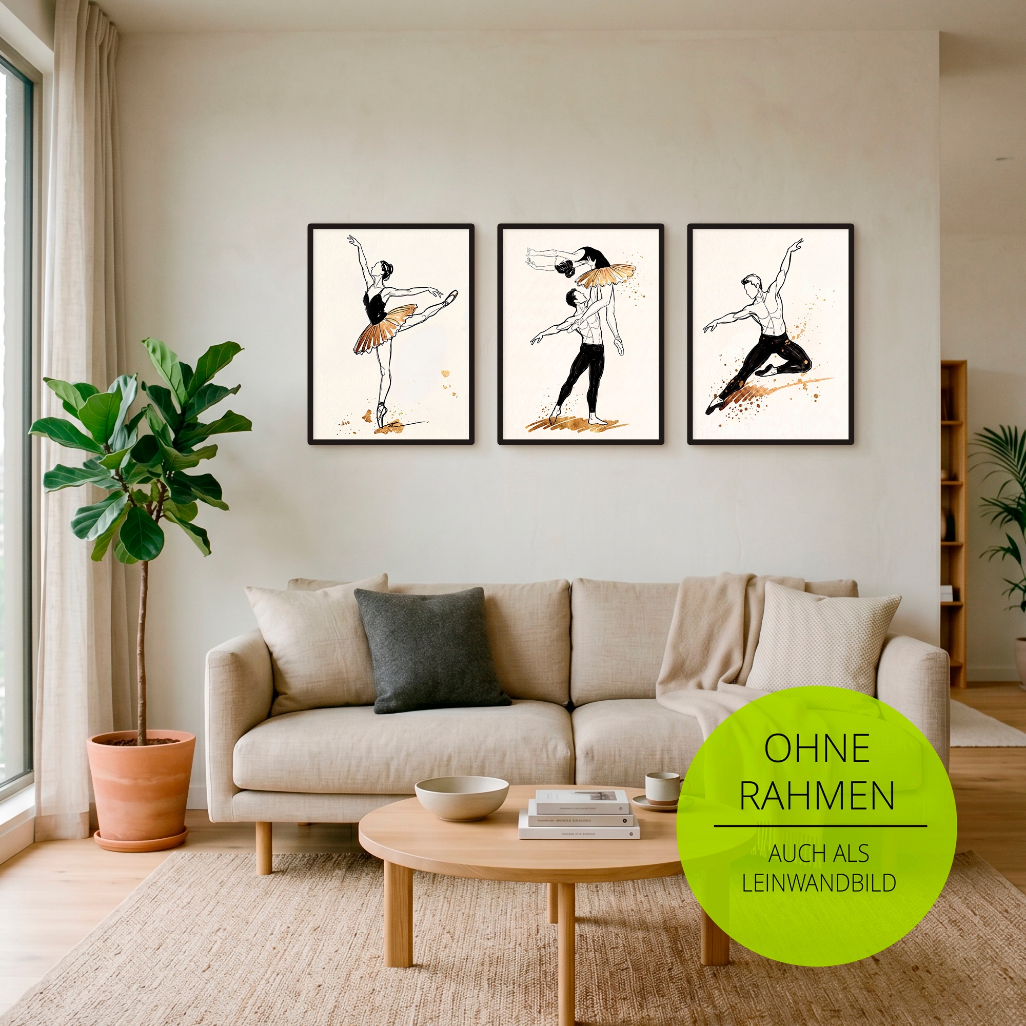 OTTO home Wandbild »Ballet III« Tanz 1 Stk. tlg. als Poster oder Leinwandbild in versch. Größen