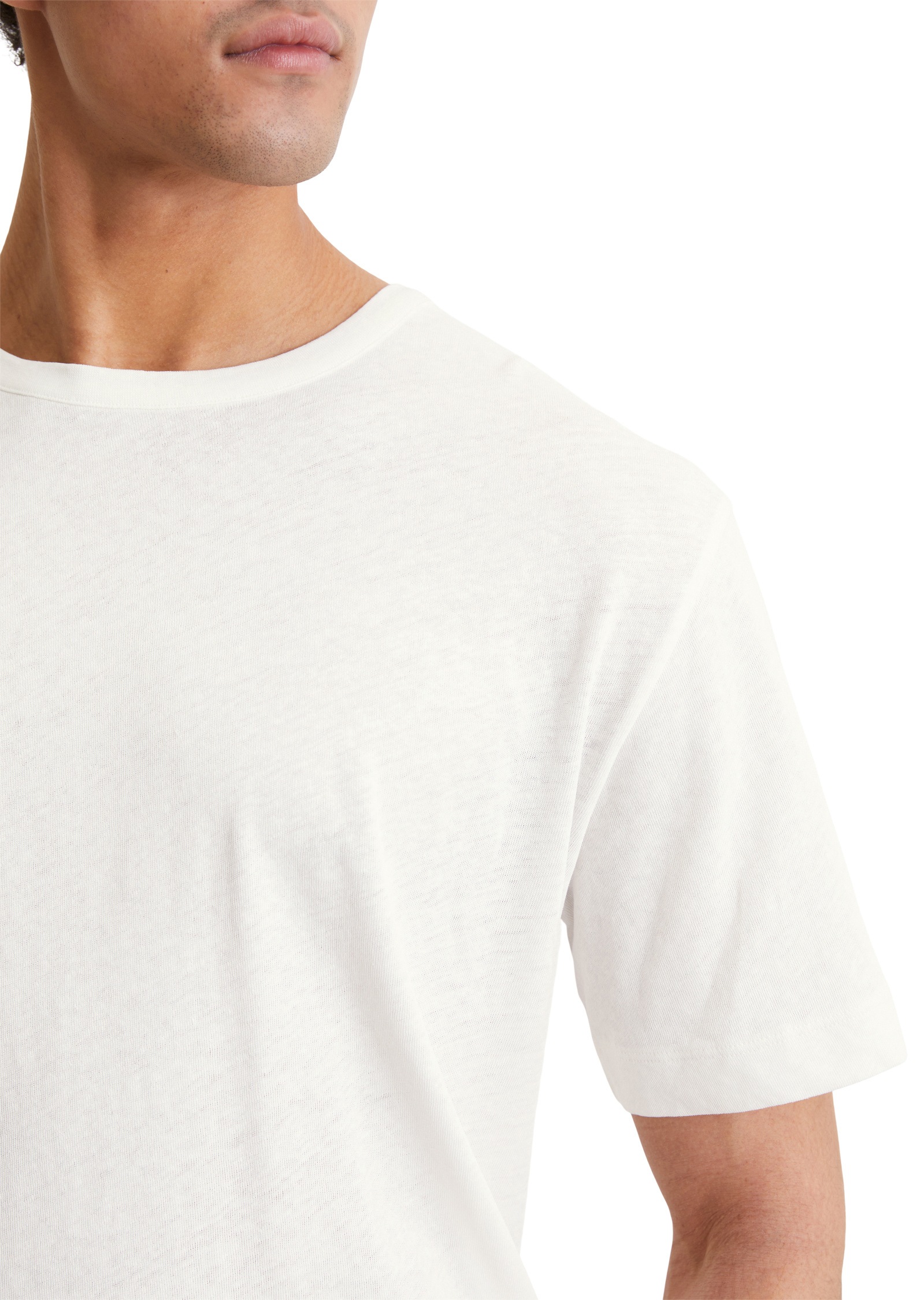 Marc O'Polo T-Shirt »aus Bio-Baumwolle und Leinen«
