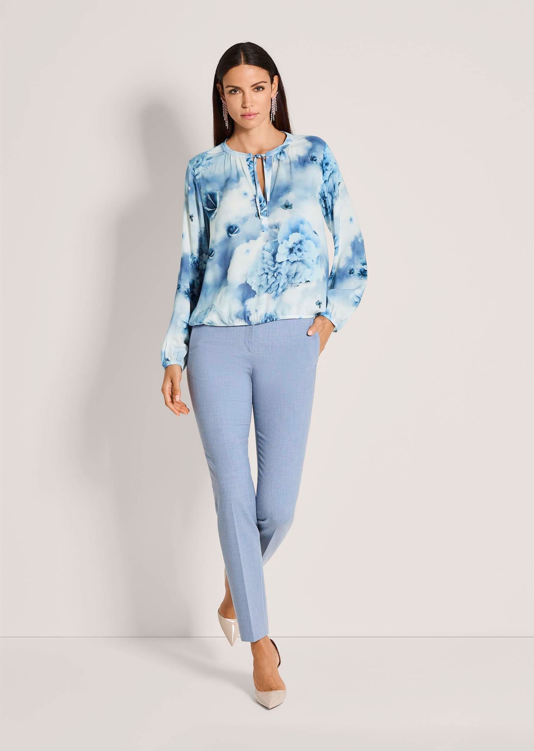 MADELEINE Langarmbluse "Blusenshirt Druckbluse mit floralem Aquarellprint" günstig online kaufen