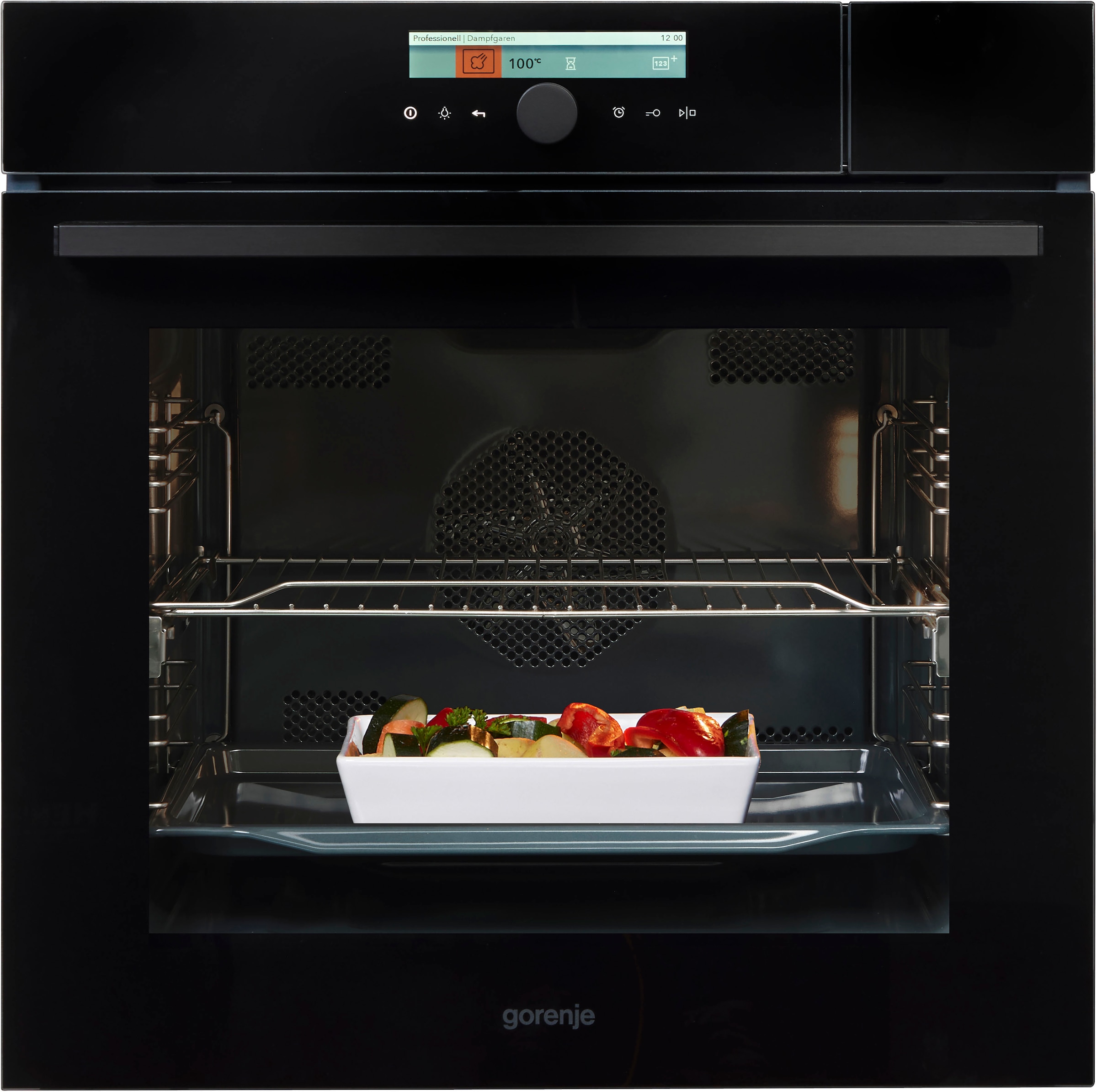 GORENJE Dampfbackofen »BCS 798 S24BG«, BCS798S24BG, mit 1-fach-Teleskopauszug, Aqua-Reinigungsfunktion