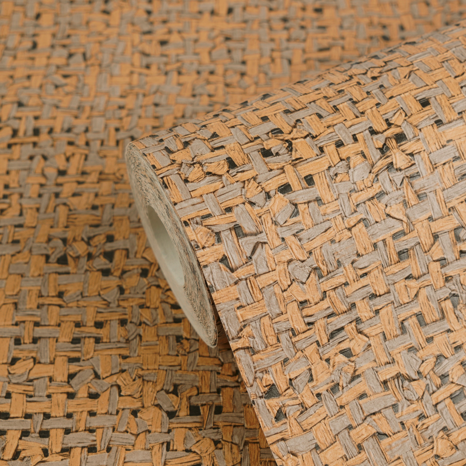 living walls Vliestapete »Vibes & Styles Jan – Stud!o Sense & Surface Vliestapete« Flechtoptik leicht strukturiert Natürliche Flechtoptik mit feiner Struktur und dezentem Glanzeffekt