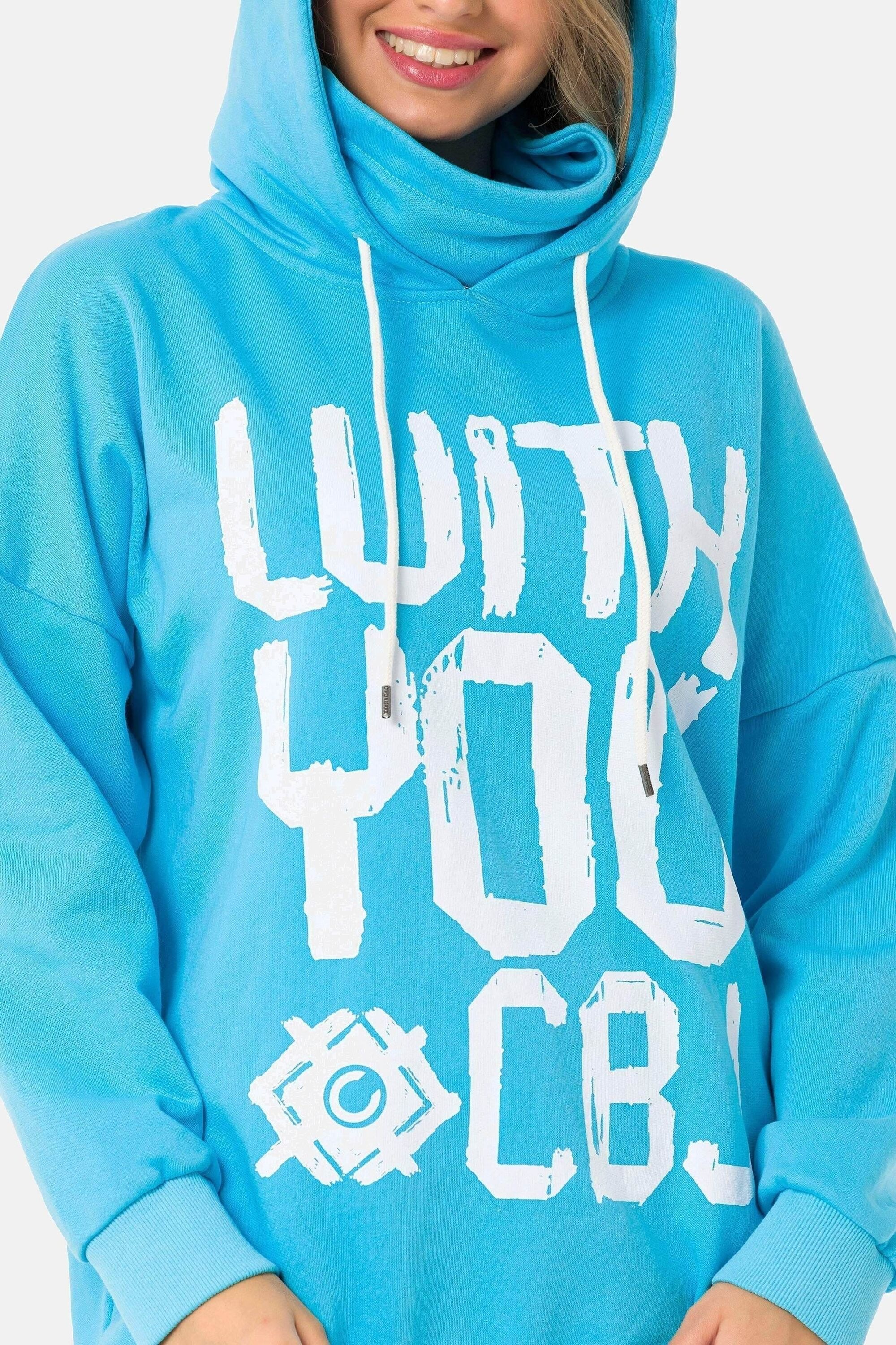 Cipo & Baxx Hoodie »Sweatshirt«, mit coolem Markenprint und Loop-Schal, WL345