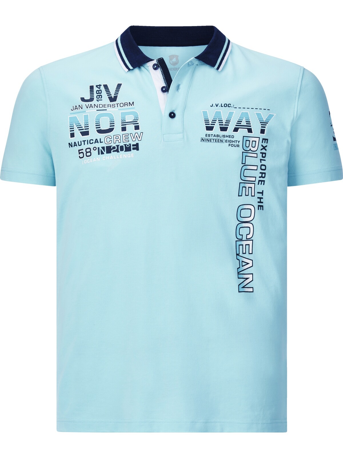 Jan Vanderstorm Poloshirt "Poloshirt JERKER" 1 Stk. aus weichem Baumwoll-Pi günstig online kaufen