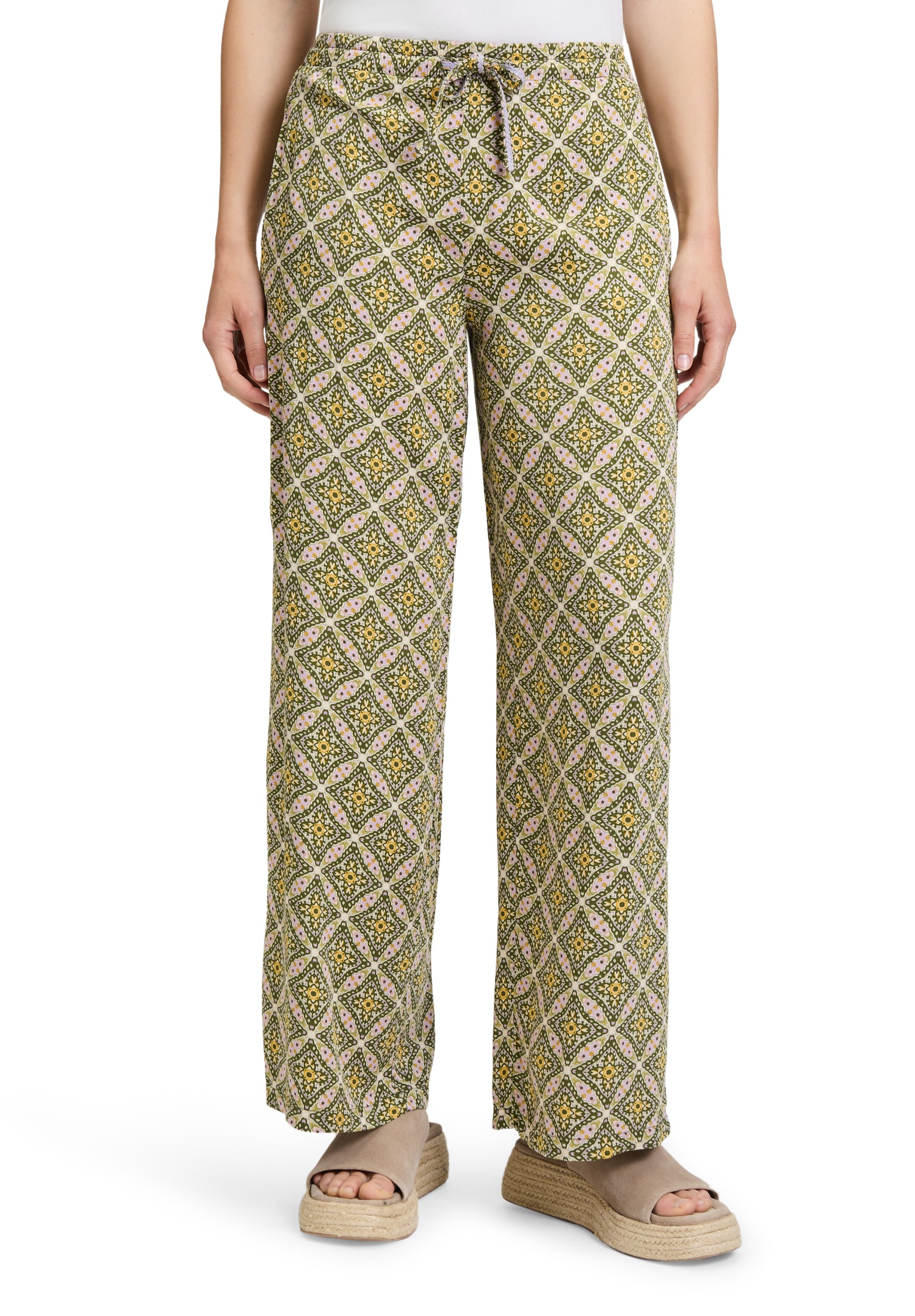 Cartoon Palazzohose "Damen mit Gummizug" Bindeband günstig online kaufen