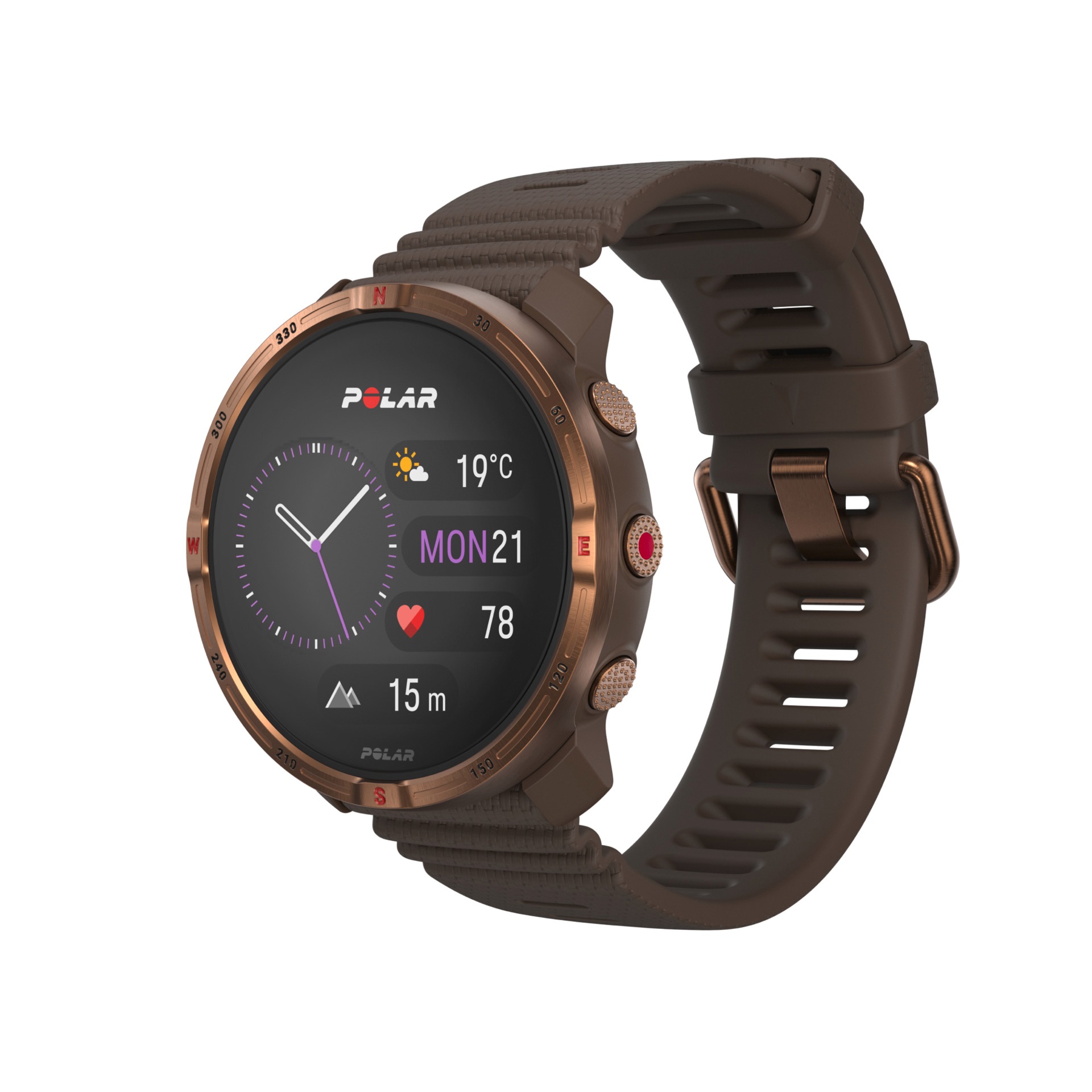 POLAR Kinder Smartwatch "GRIT X2", braun, Smartwatches