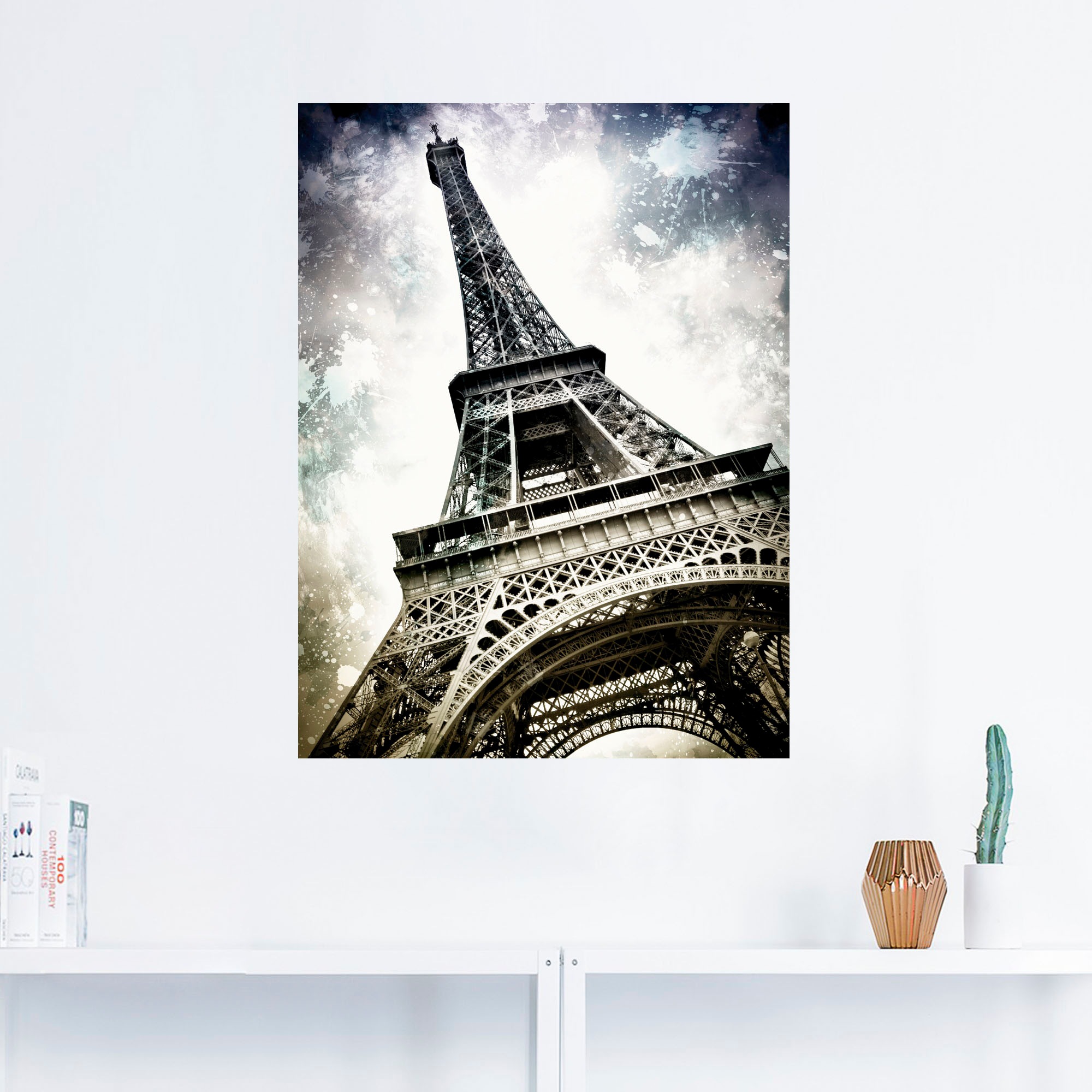Artland Wandbild »Paris Eiffelturm Dekorativ«, Gebäude, (1 St.), als Alubild, Leinwandbild, Wandaufkleber oder Poster in versch. Größen